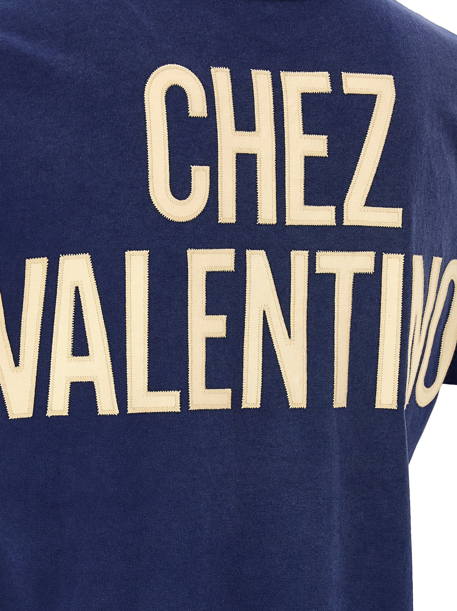Valentino Garavani Panther T-shirt Blue Cotton