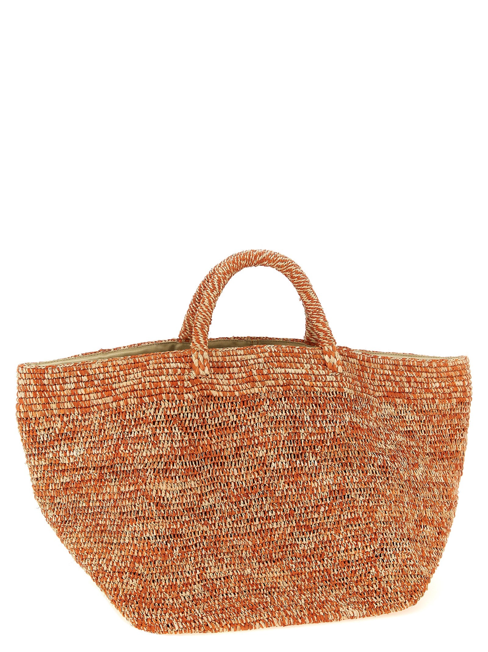 Vanilla shopping bag Orange Raffia Tote