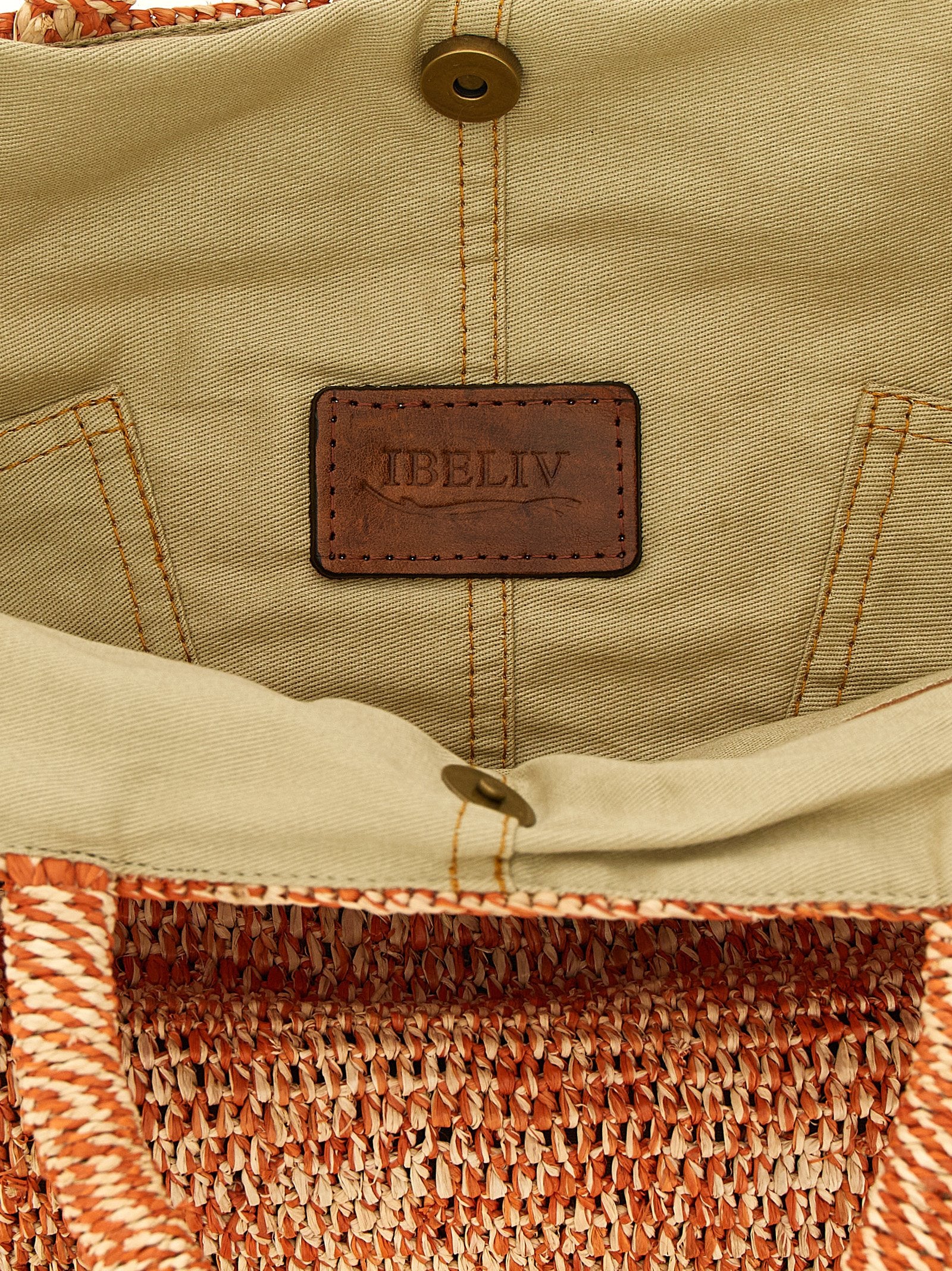 Vanilla shopping bag Orange Raffia Tote
