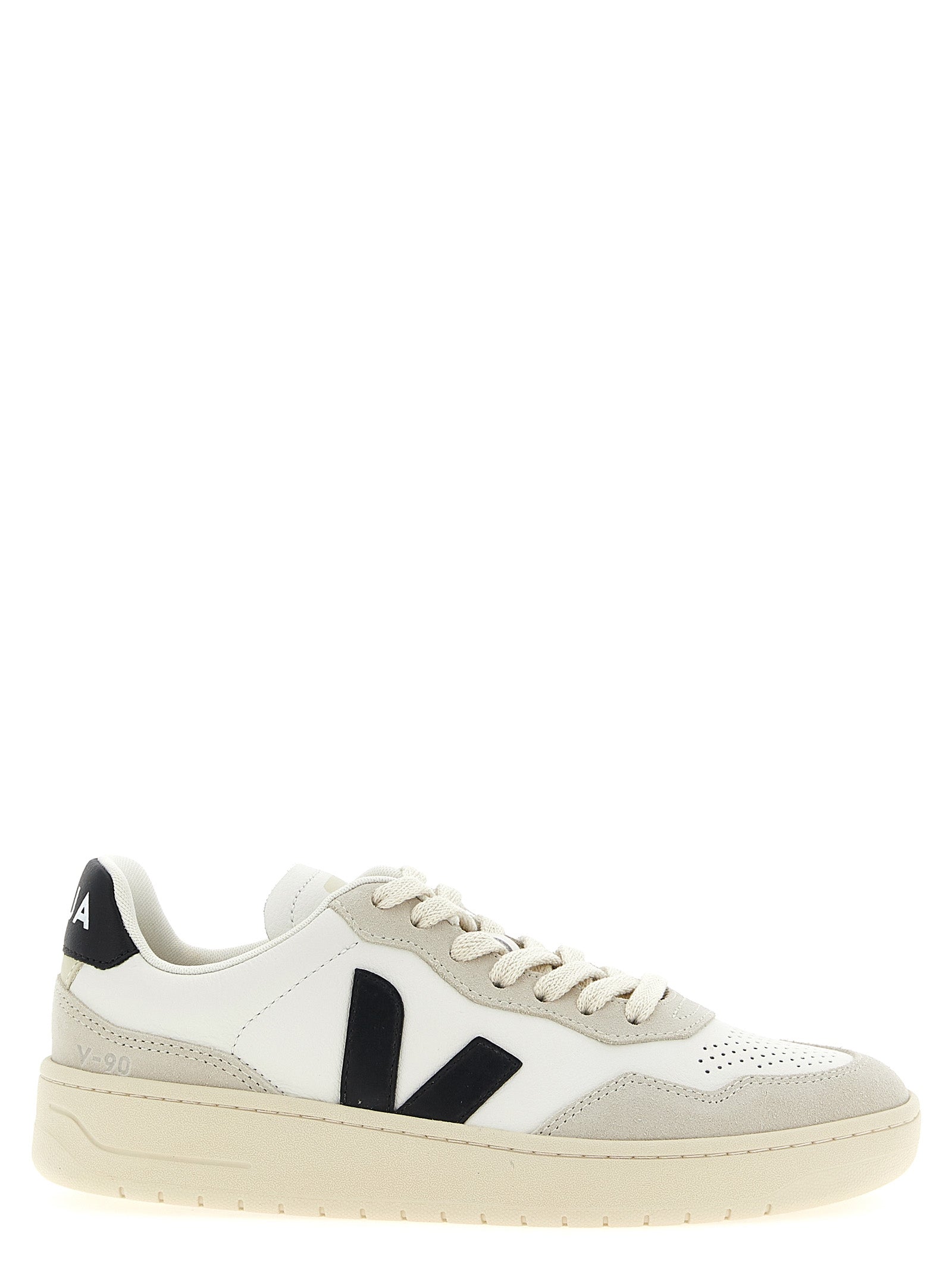 V-90 sneakers White/black Organic Traced Leather