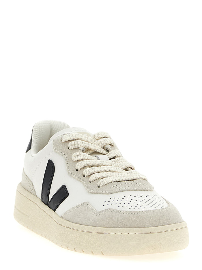 V-90 sneakers White/black Organic Traced Leather