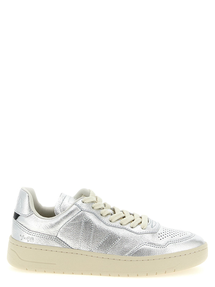 V-90 sneakers Silver Organic Traced Leather
