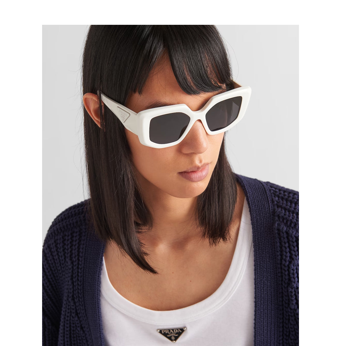 PR14ZS 1425S0 Bianco Acetate Occhiali Sole