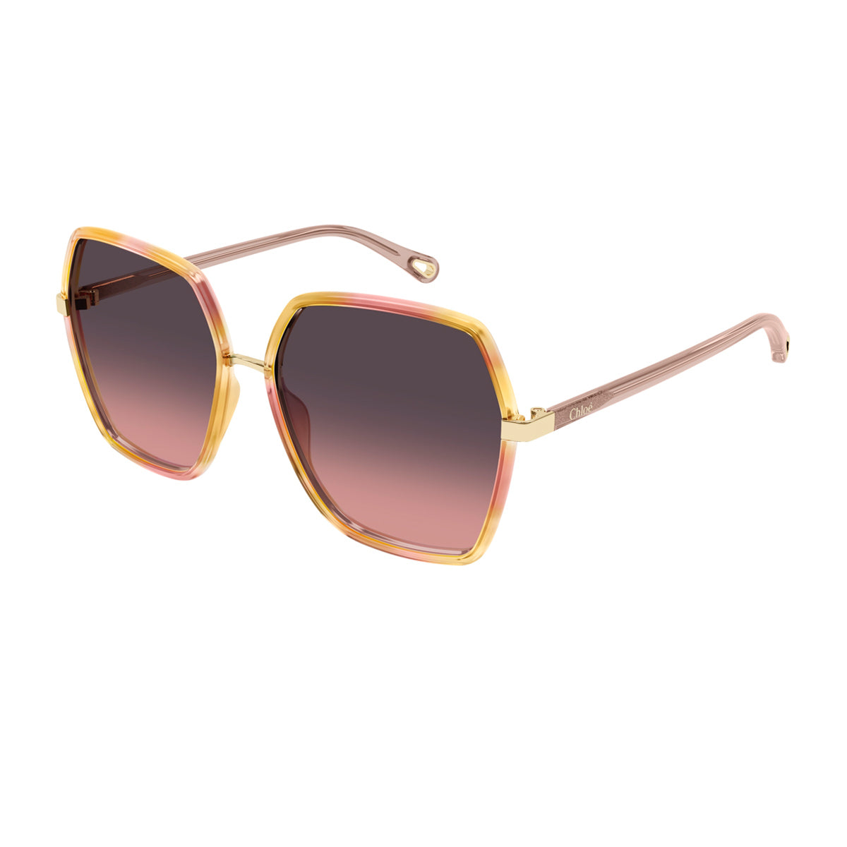 Chloé CH0262S Linea 003 Havana Pink Red Multicolore Bio-injected Occhiali Da Sole