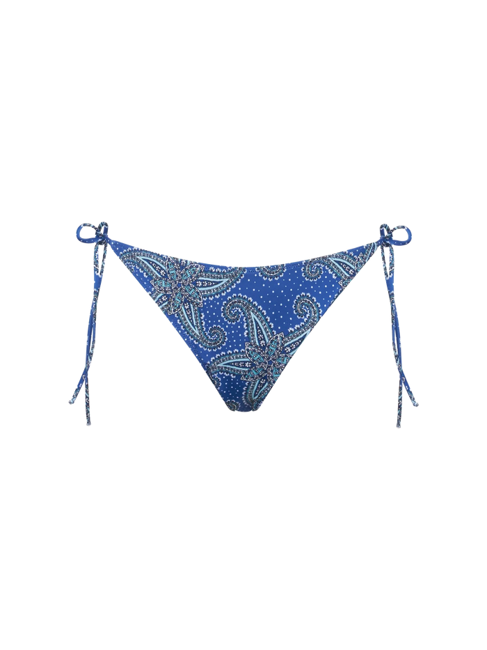 Virgo Blue Paisley Bikini Briefs Bottom