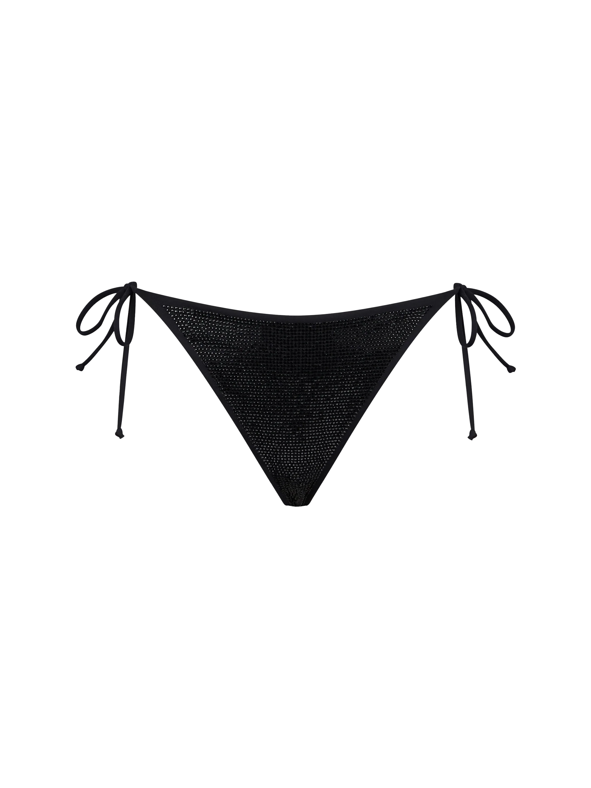 Virgo Black Bikini Briefs With Rhinestones Bottom