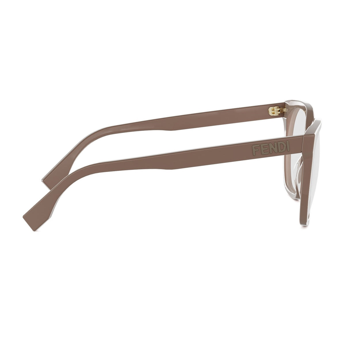 Fendi FE50087I Lettering 045 Marrone Chiaro Acetate Occhiali Da Vista