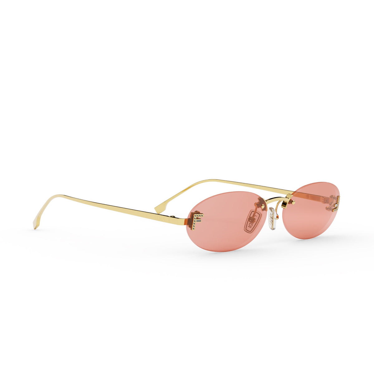 FE4075US 30S Oro Fendi First Crystal Metal Occhiali Da Sole