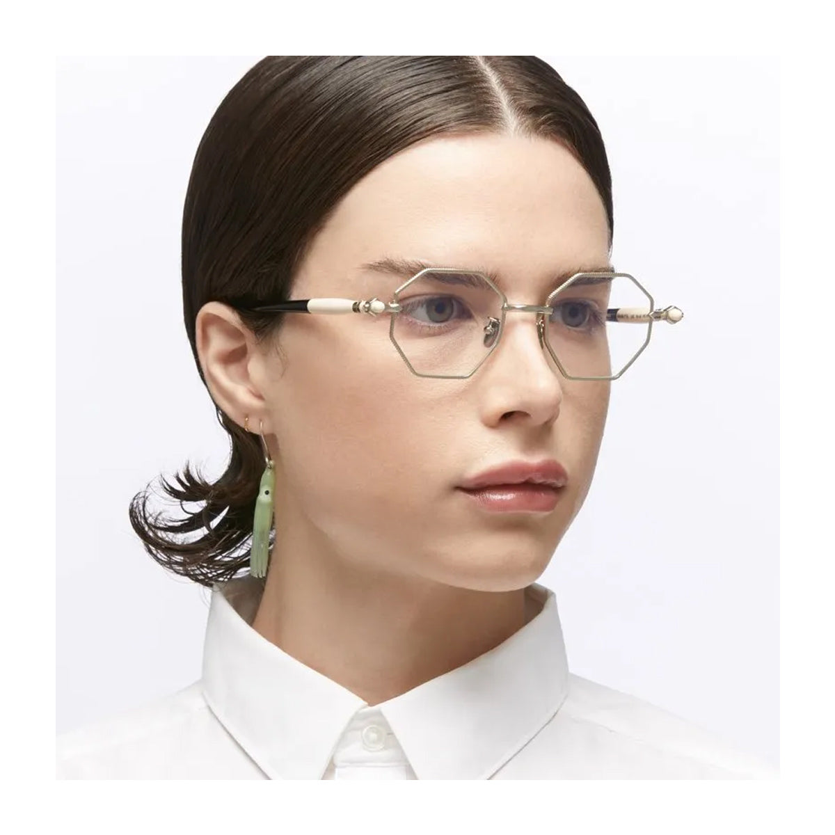 Kuboraum Maske P62 SI YB Silver- White- Black Oro Acetate/metal Occhiali Da Vista