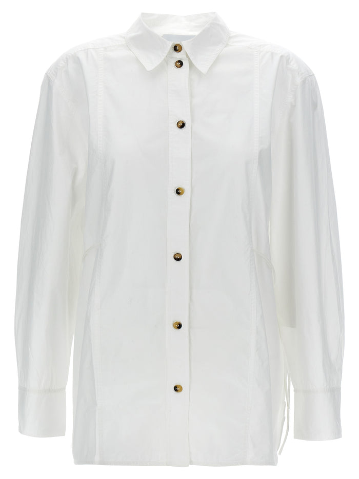 Lace-up shirt White Cotton Shirt, Blouse
