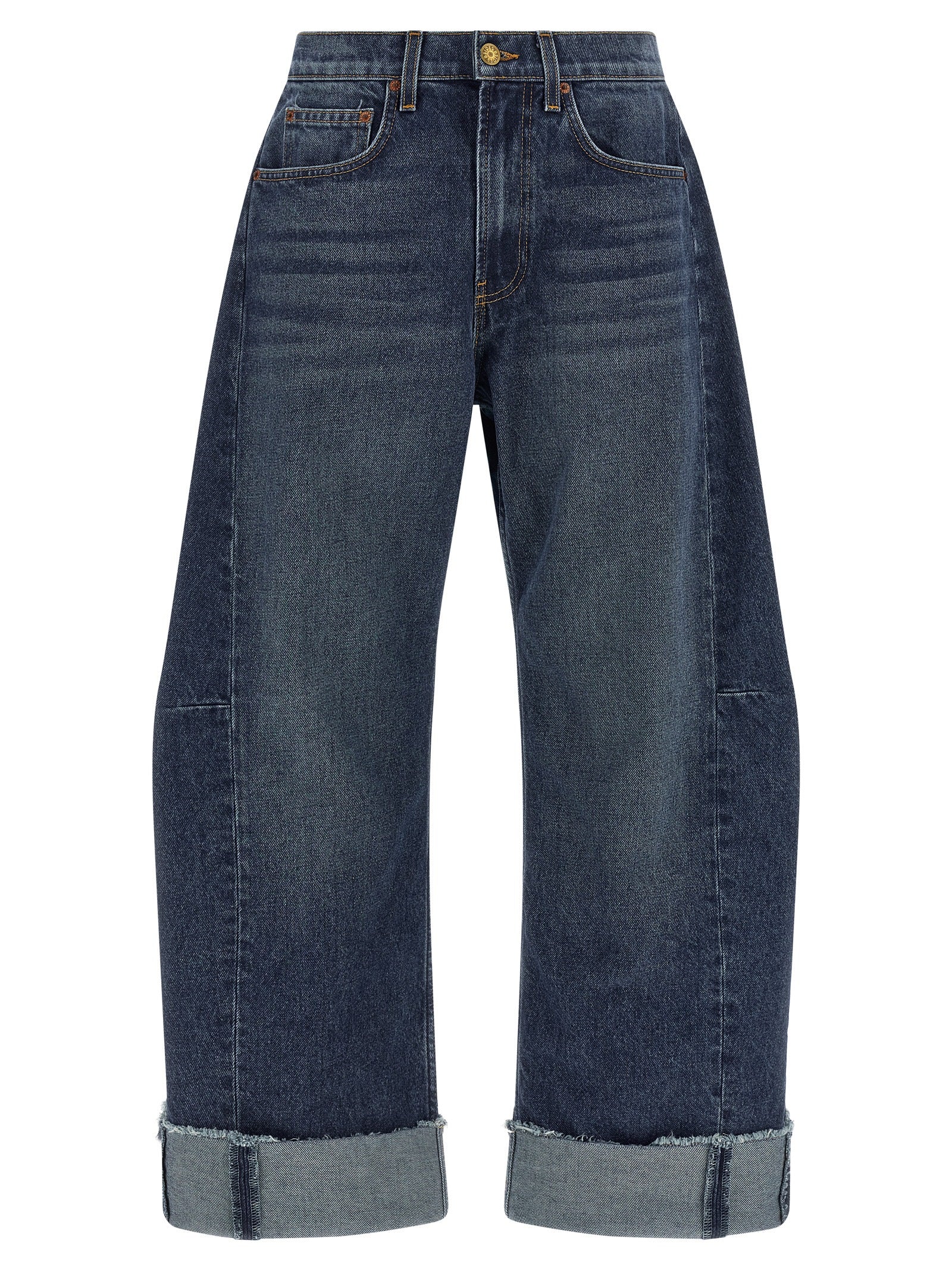 Relaxed Cuffed Lasso jeans Blue Cotton