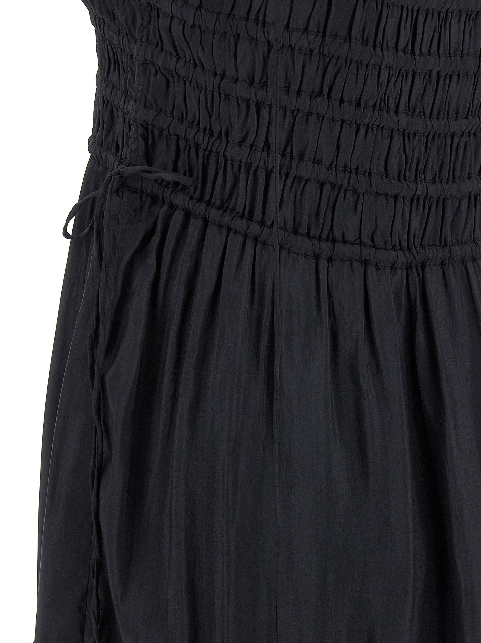 Black Smock Tie dress Gray Viscose