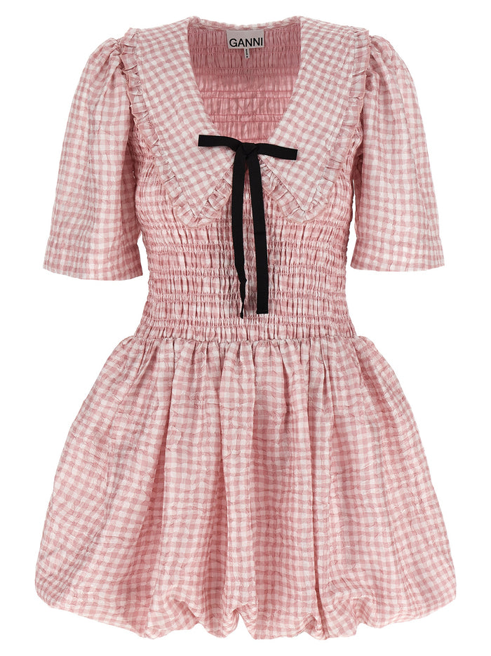 Pink Check dress Polyester