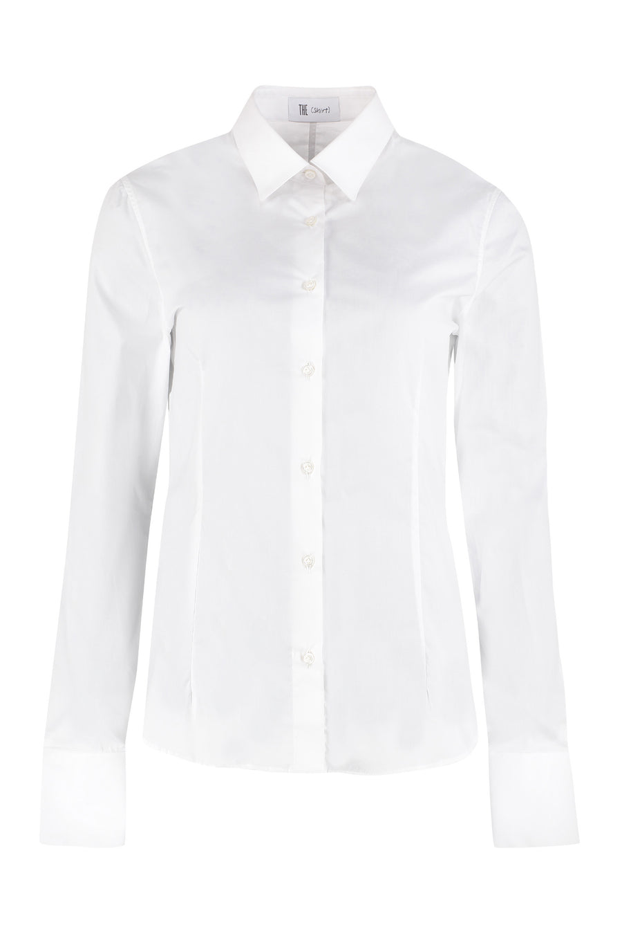The Alphabet Stretch Cotton Shirt White