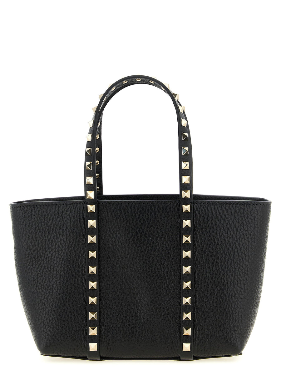Valentino Garavani Studded Leather Tote Bag — Black