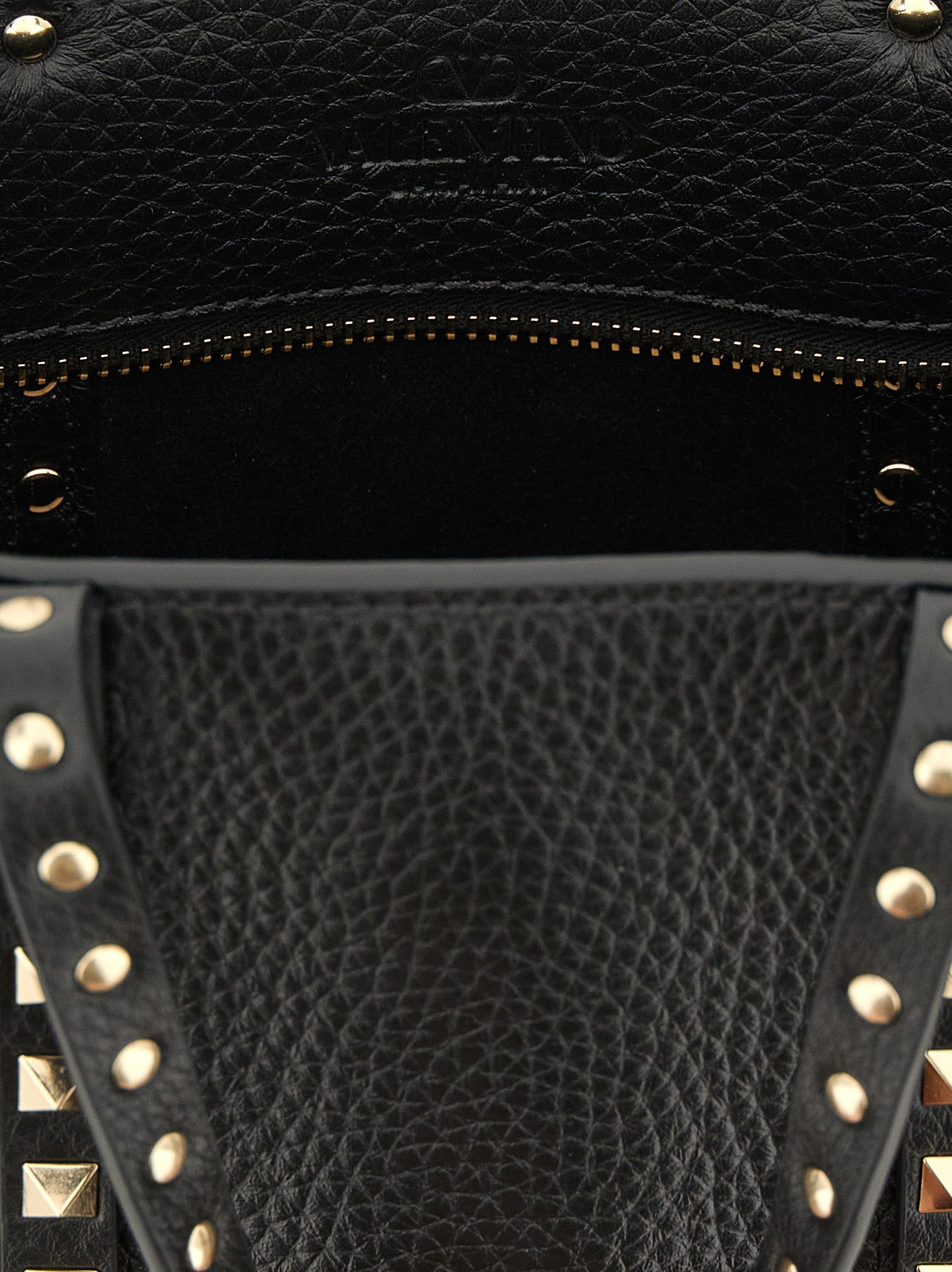Valentino Garavani Rockstud mini shopping bag Black Calfskin Leather (bos Taurus) Tote