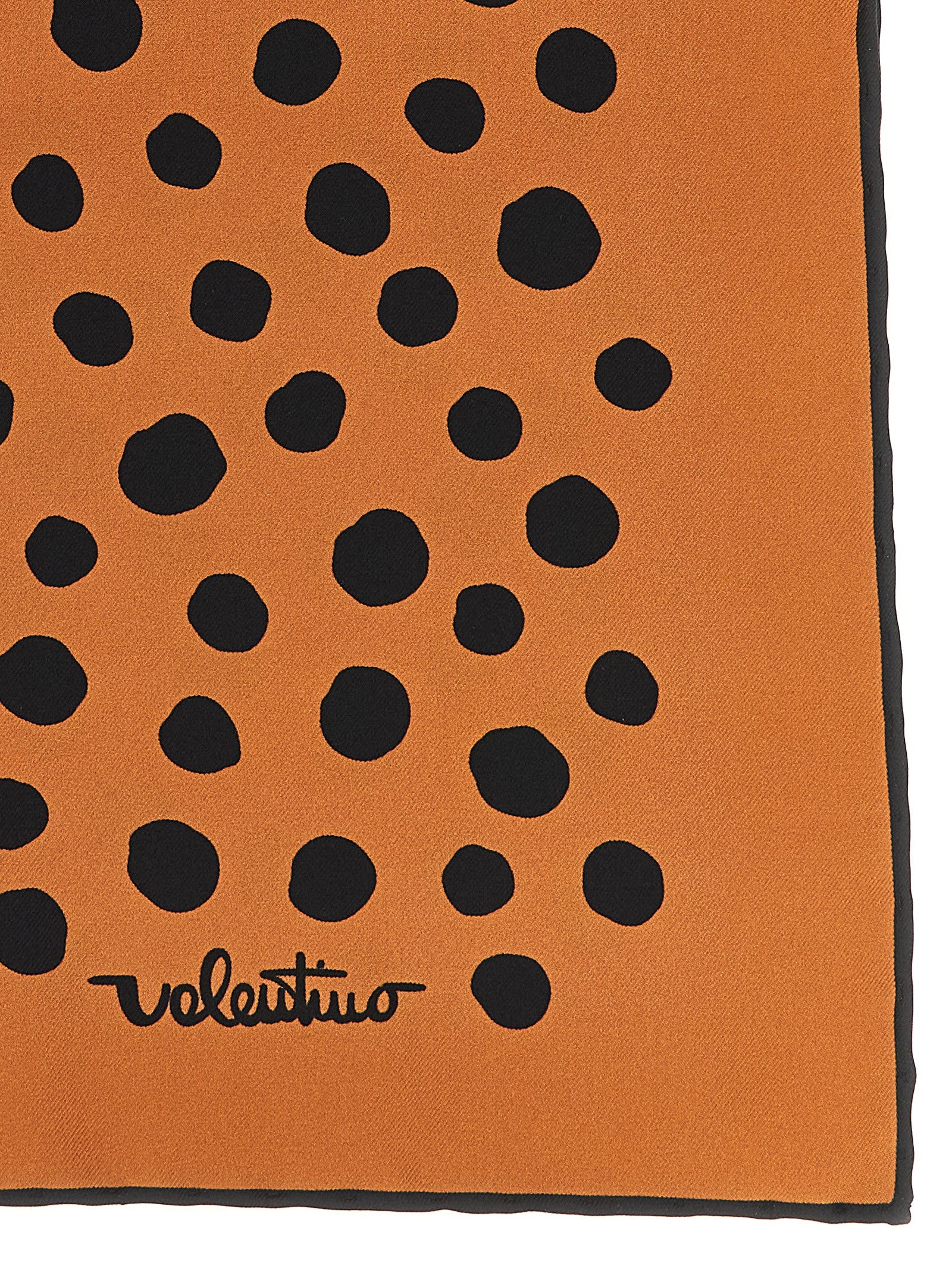 Valentino Garavani Pois Dalmata Scarf Brown Silk Scarves, Foulards