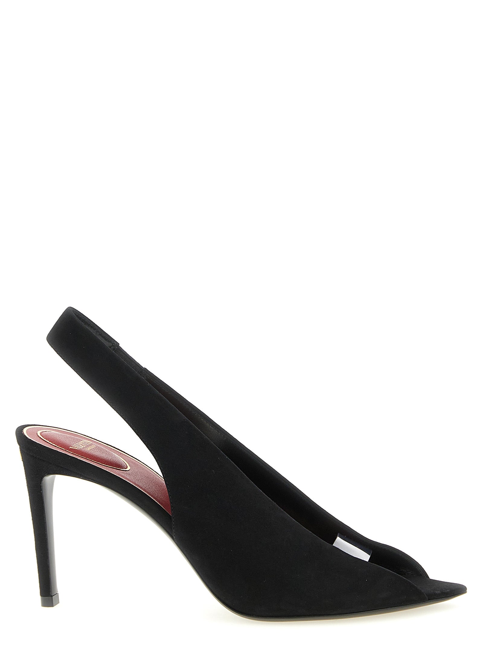 Valentino Garavani Révélé Slingback Black Sandal