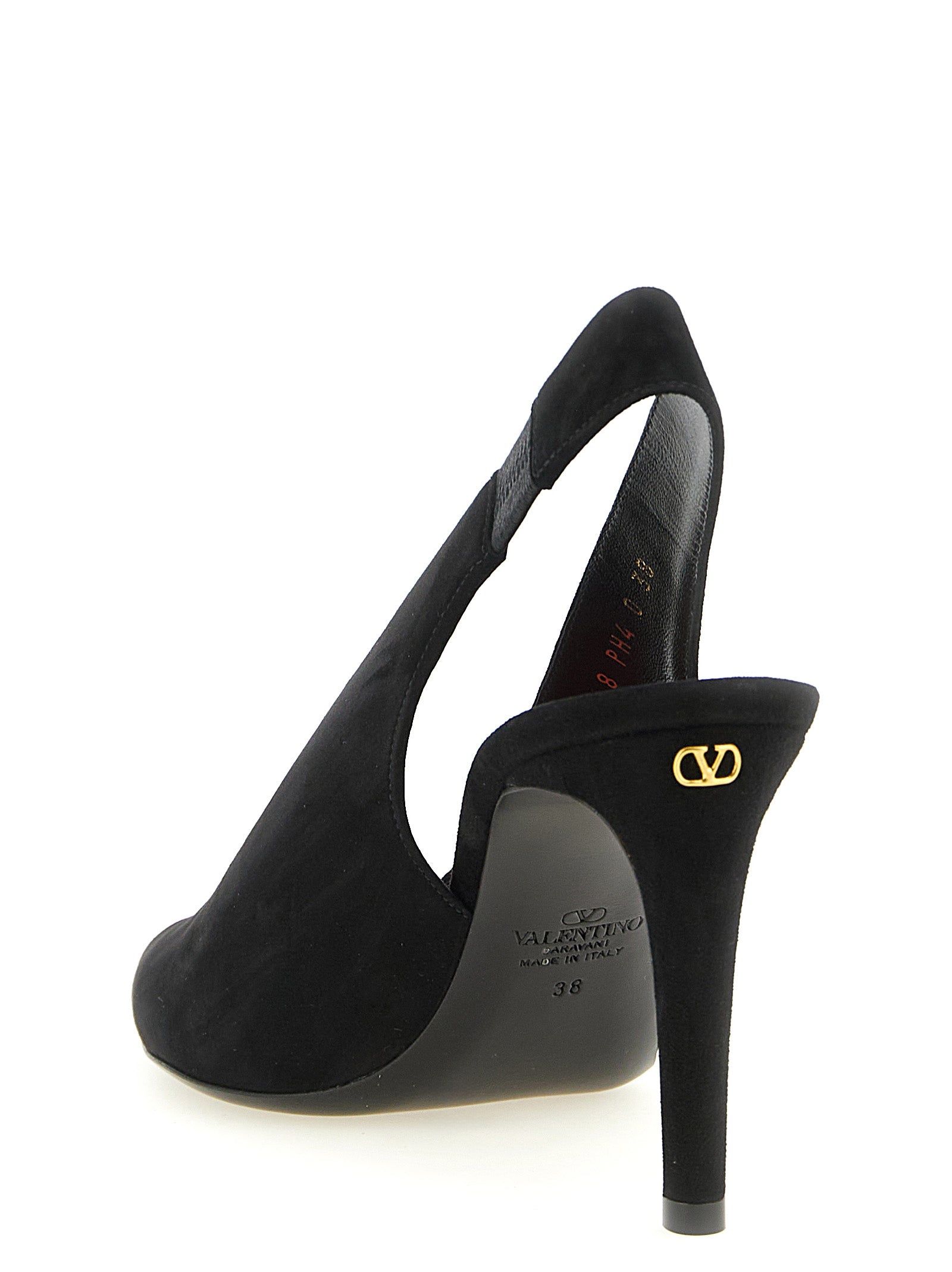 Valentino Garavani Révélé Slingback Black Sandal
