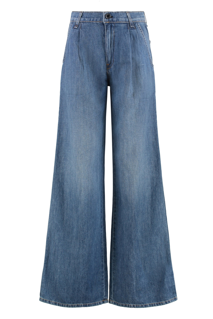 Cropped Jeans Cotton-Linen Brown