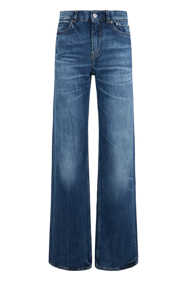 Wide-Leg Jeans Vienna Blue Wash Cotton