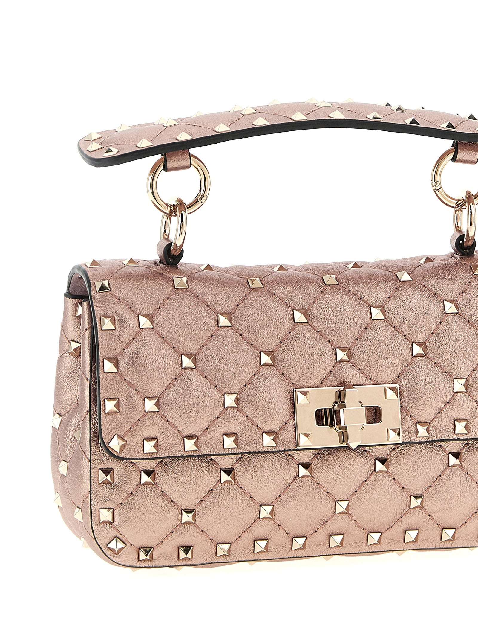 Valentino Garavani Rockstud Spike shoulder bag Pink Lamb Leather (ovis Aries)