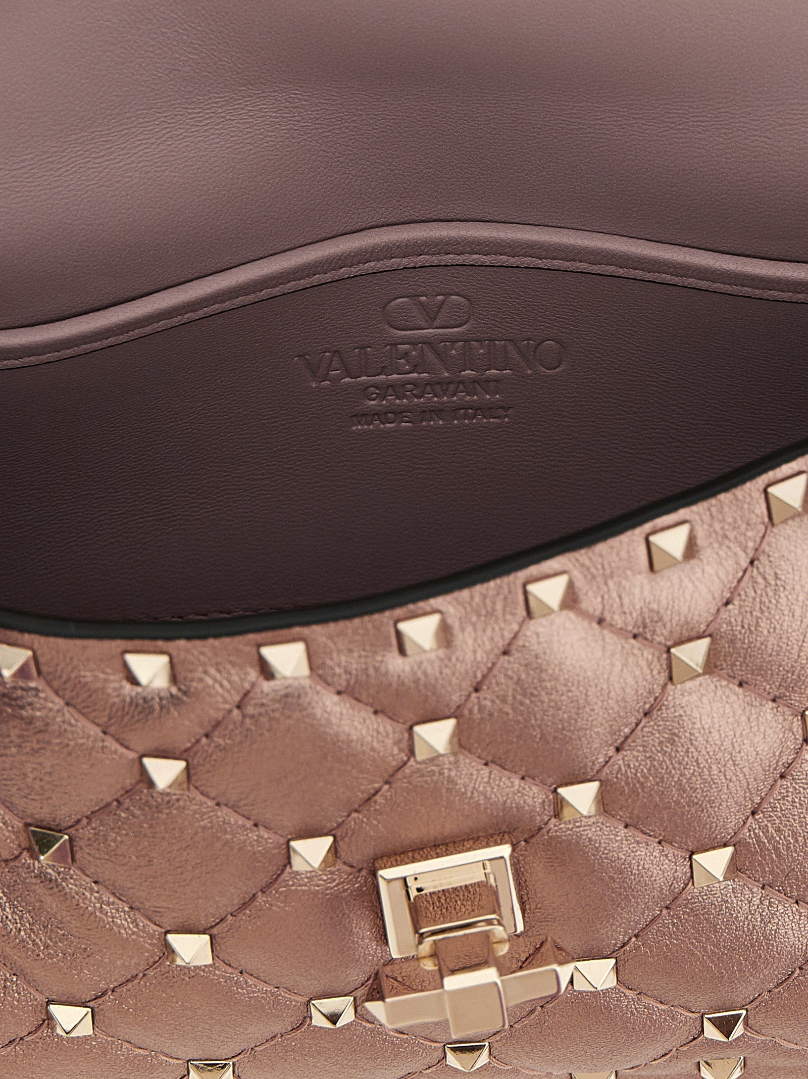 Valentino Garavani Rockstud Spike shoulder bag Pink Lamb Leather (ovis Aries)