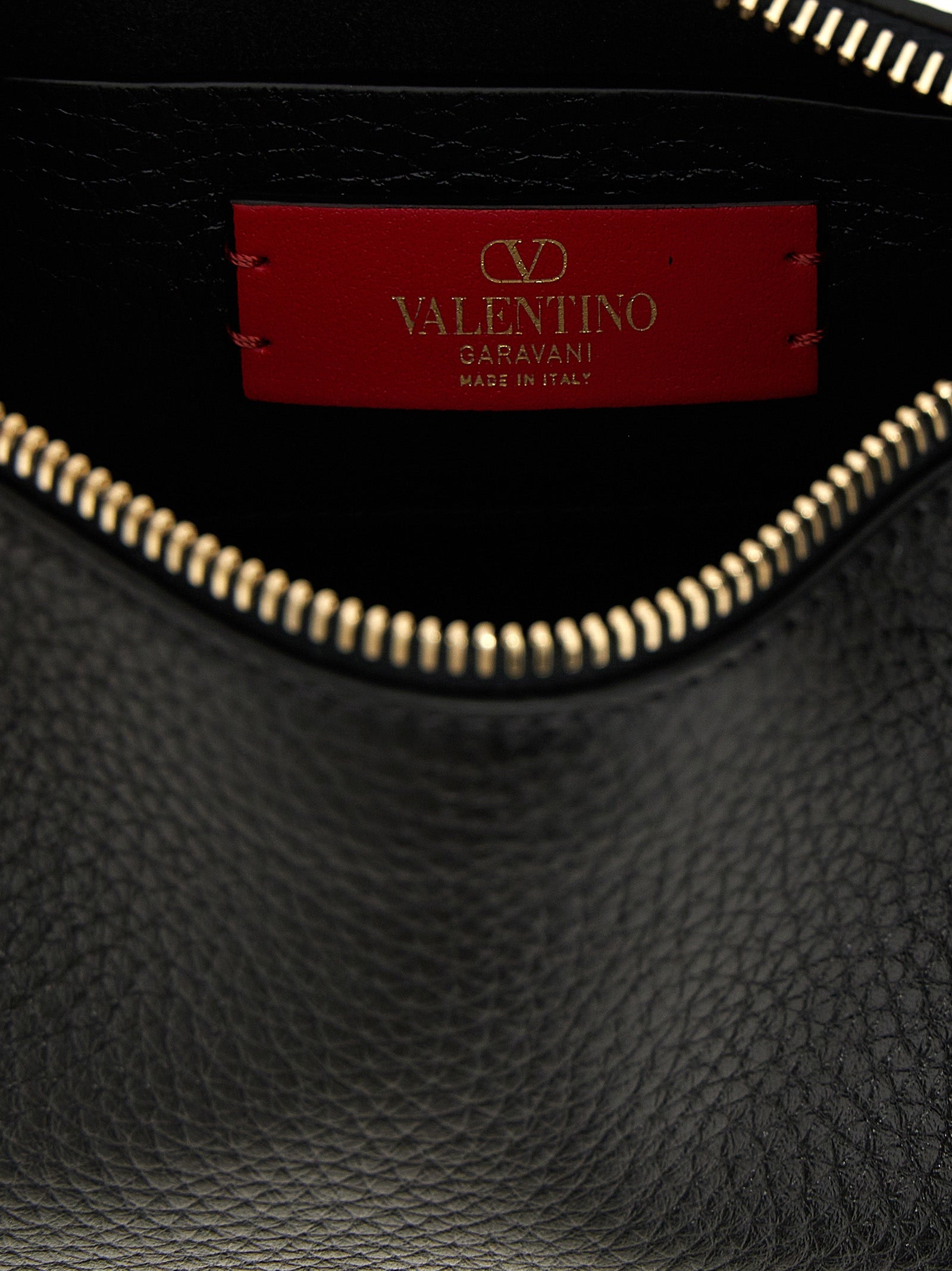 Valentino Garavani Rockstud Small Shoulder Bag Black Calfskin Leather (bos Taurus)