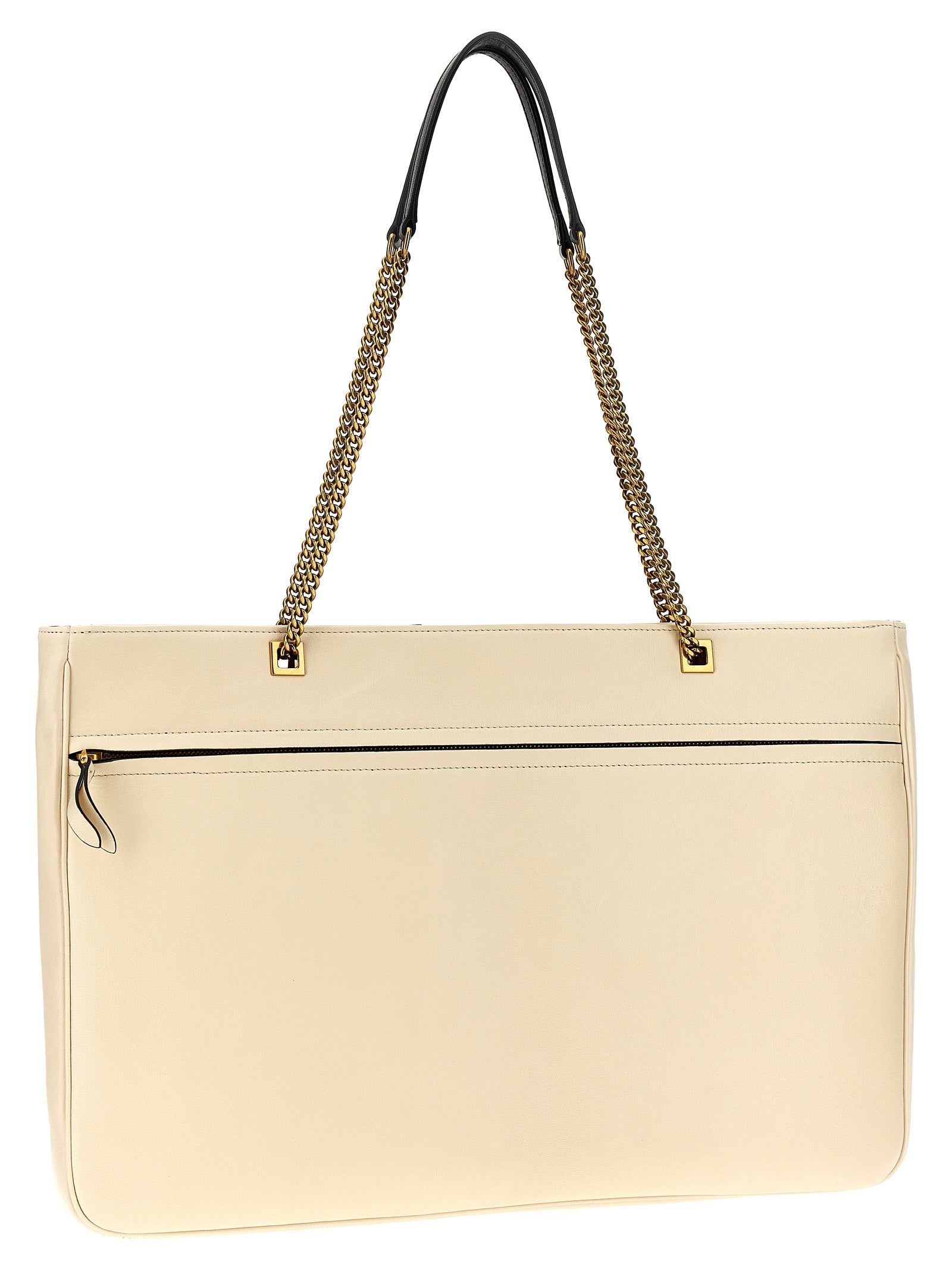 Shopping Valentino Garavani Viva Superstargrande White/black Lamb Leather (ovis Aries) Tote Bag