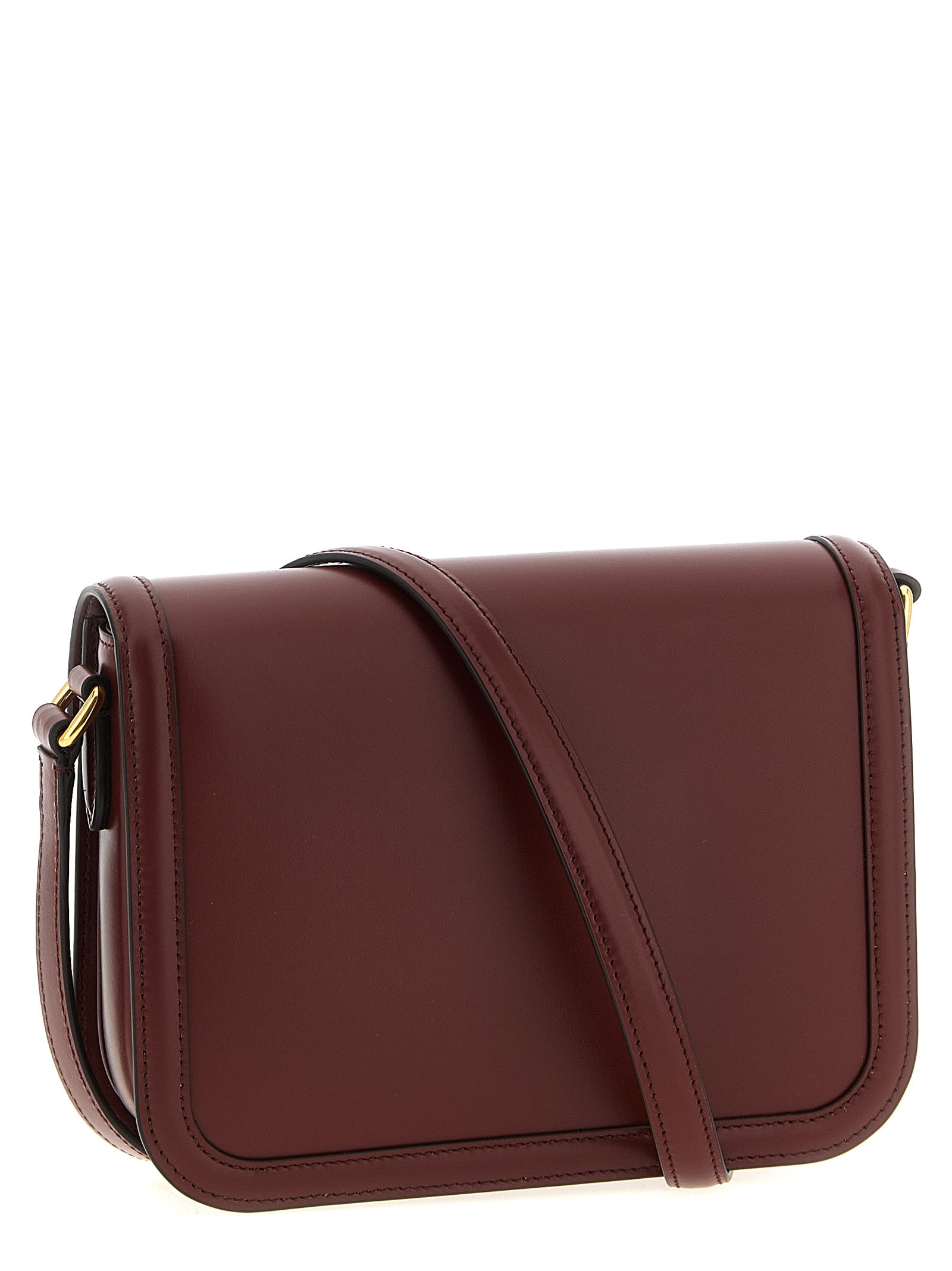 Valentino Garavani 9TO5 small shoulder bag Bordeaux Calfskin Leather (bos Taurus) Crossbody