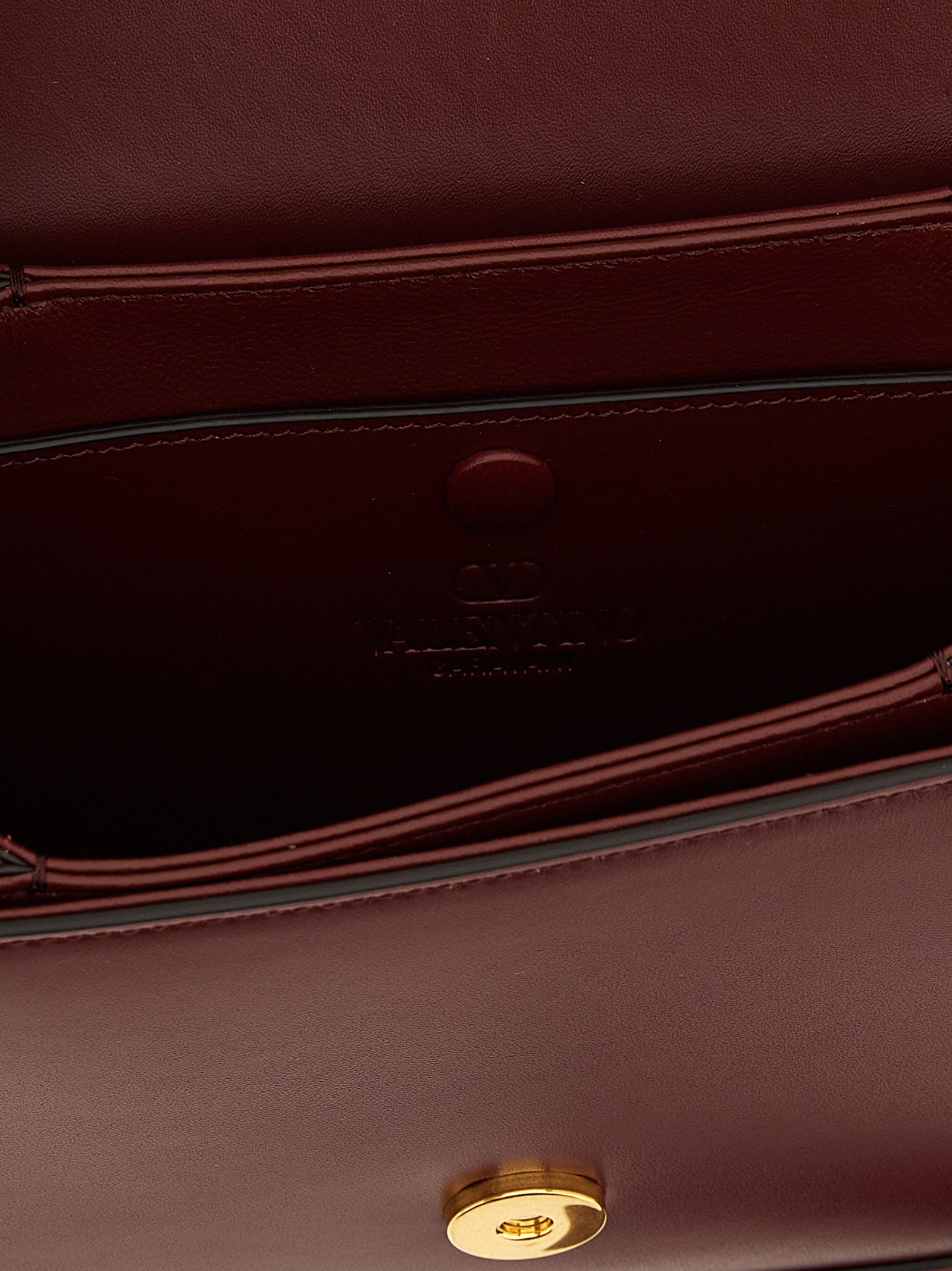 Valentino Garavani 9TO5 small shoulder bag Bordeaux Calfskin Leather (bos Taurus) Crossbody
