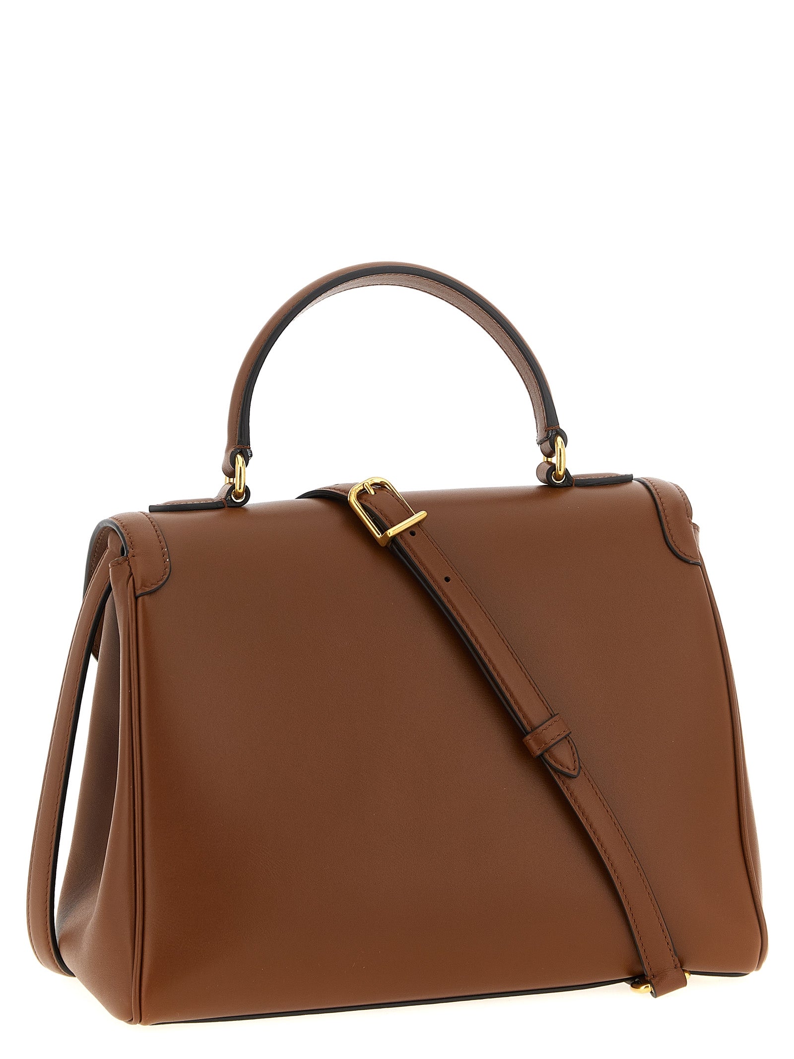 Valentino Garavani 9TO5 handbag Brown Calfskin Leather (bos Taurus) Hand Bags