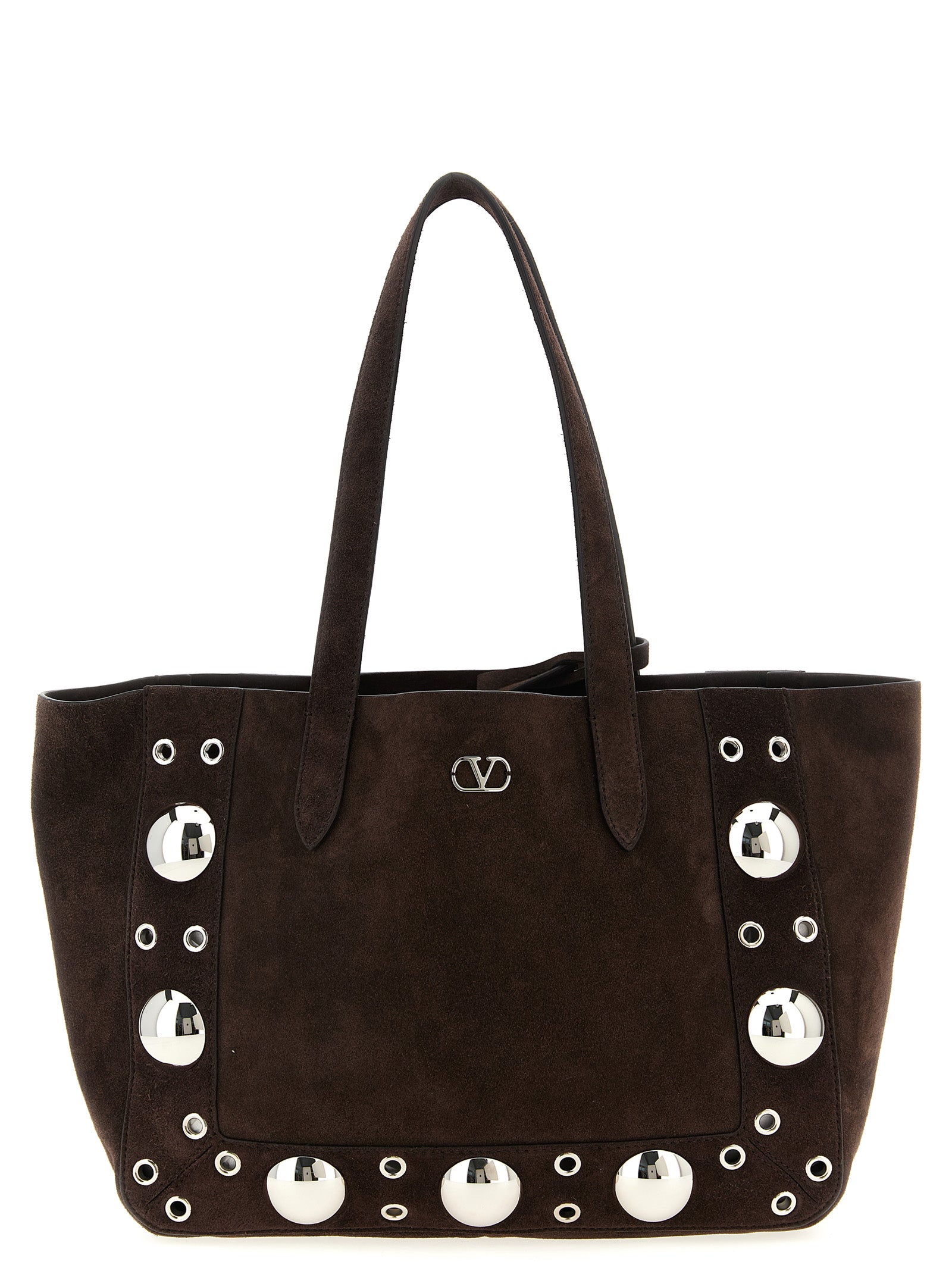 Valentino Garavani Nellcôte Medium Shopping Bag Brown Cow Leather (bos Taurus) Tote