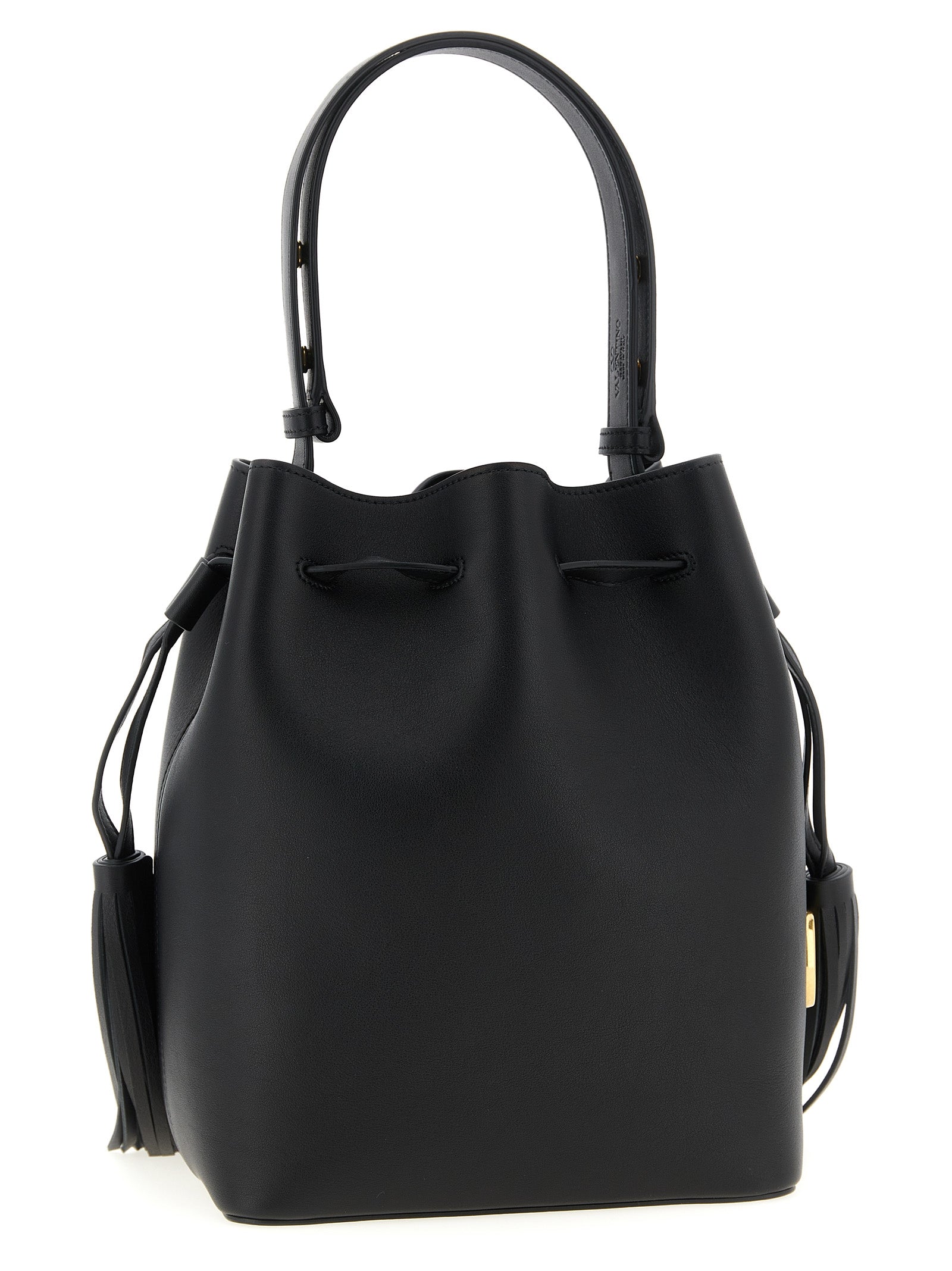 Valentino Garavani VLogo Signature shoulder bag Black Calfskin Leather (bos Taurus)