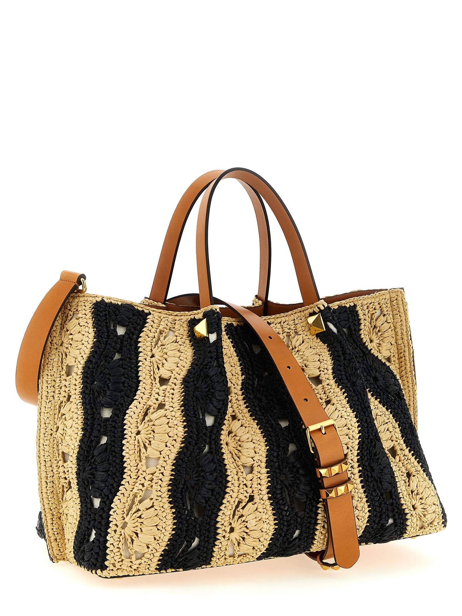 Valentino Garavani VLogo Signature handbag Beige Viscose Hand Bags