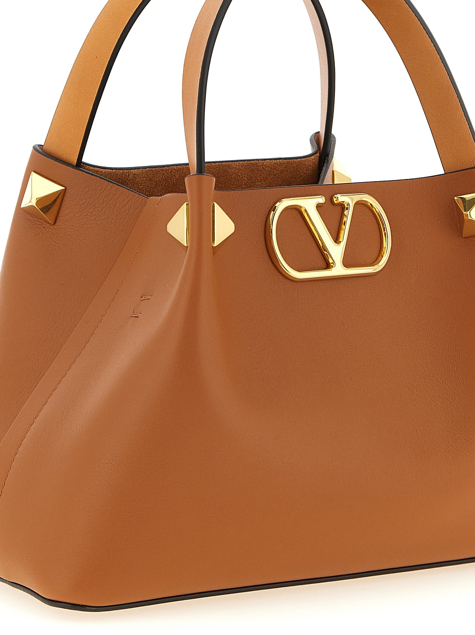 Valentino Garavani VLogoSignature small shopping bag Brown Calfskin Leather (bos Taurus) Tote