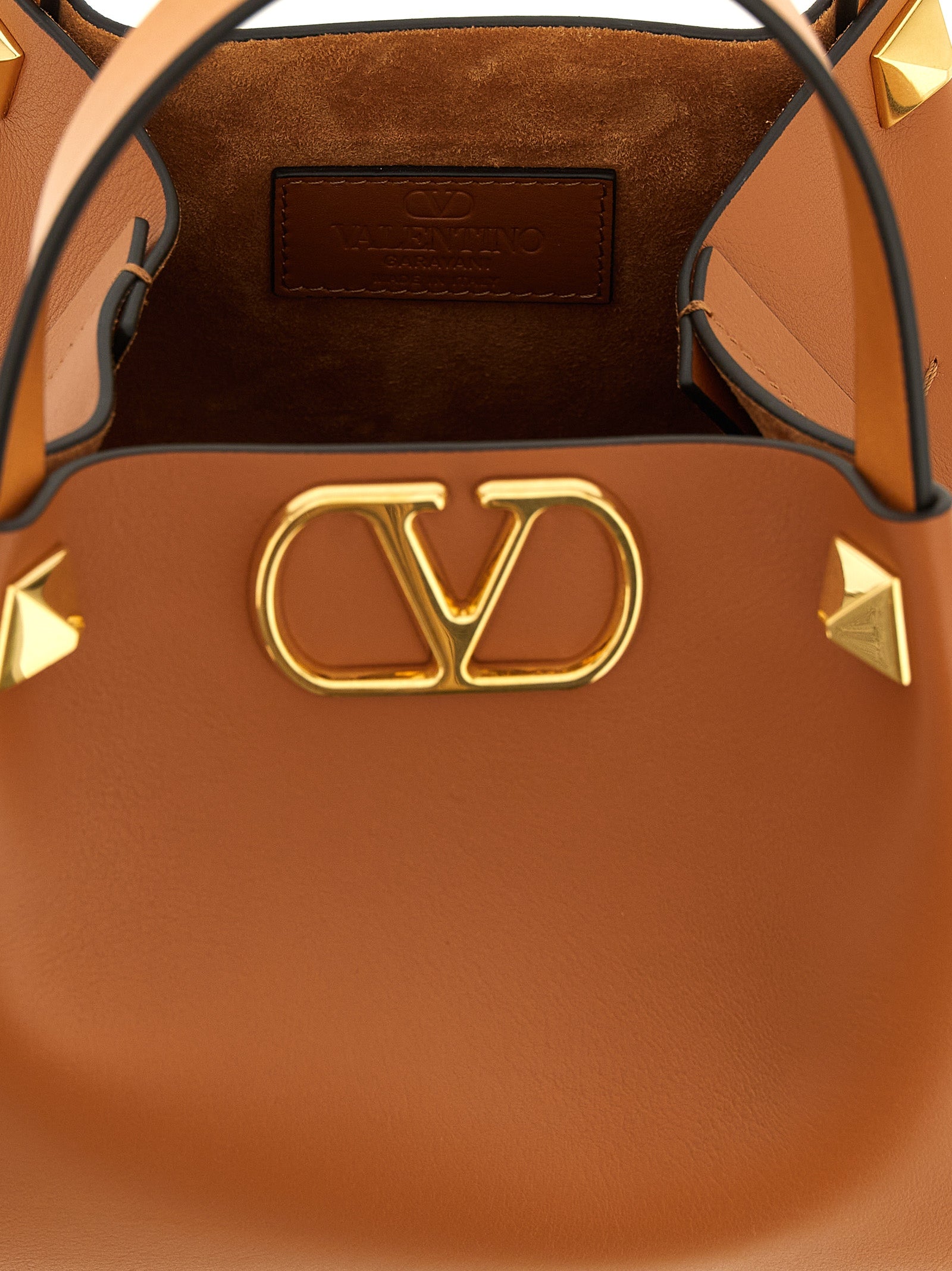 Valentino Garavani VLogoSignature small shopping bag Brown Calfskin Leather (bos Taurus) Tote