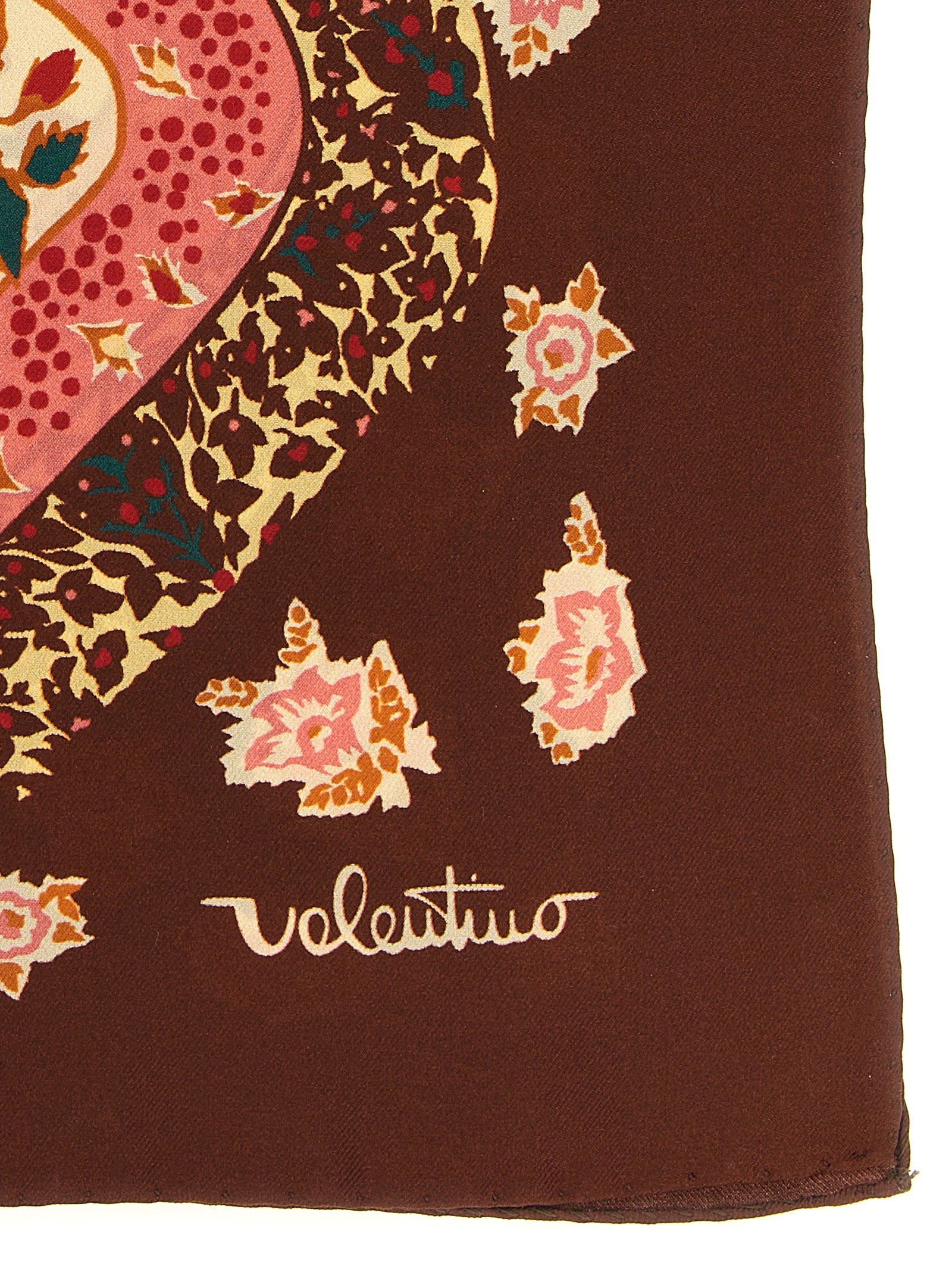 Valentino Garavani Shawls scarf Brown Silk Scarves, Foulards