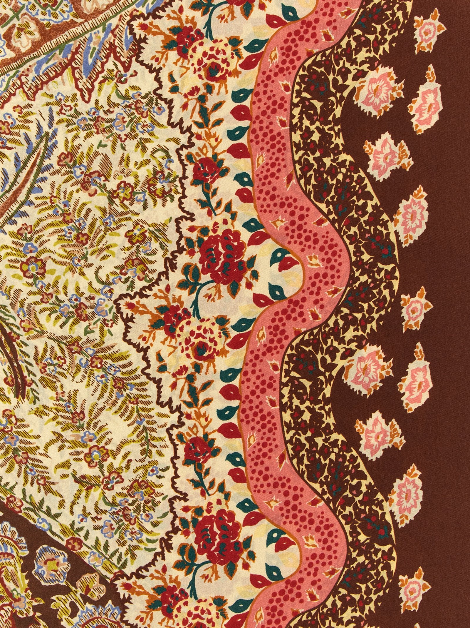 Valentino Garavani Shawls scarf Brown Silk Scarves, Foulards