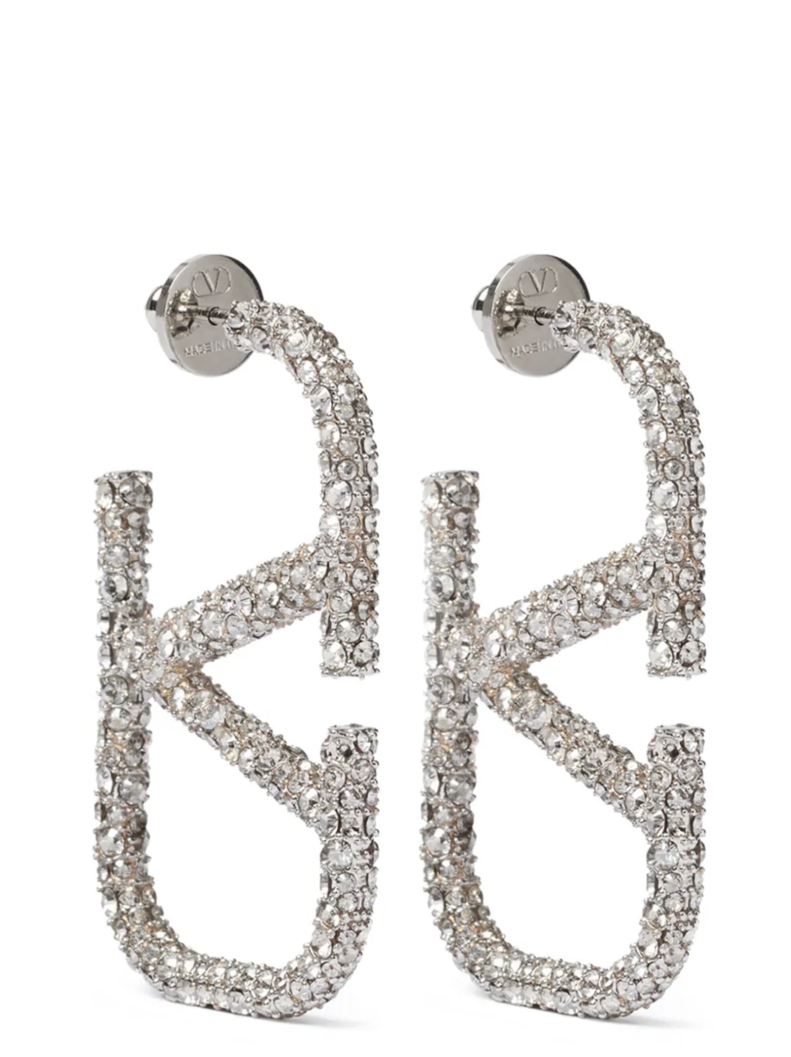 Valentino Garavani VLogo Signature earrings Silver Steel Jewelry