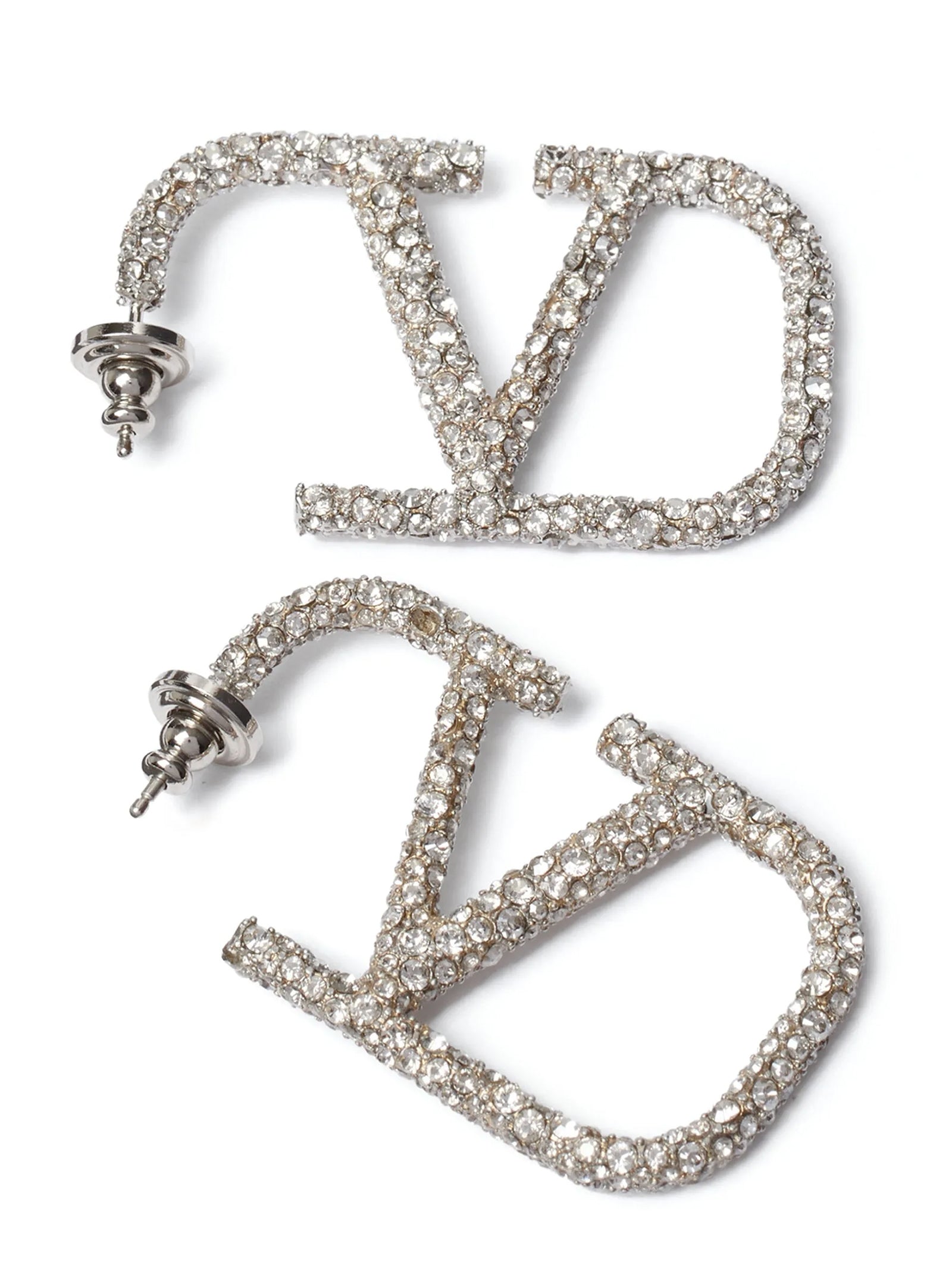 Valentino Garavani VLogo Signature earrings Silver Steel Jewelry