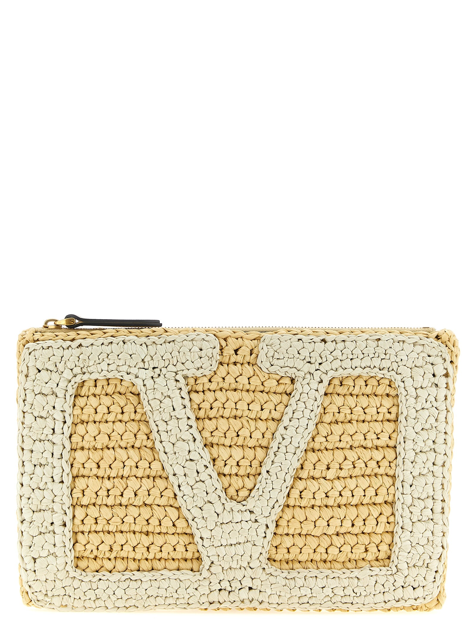 ValentinoGaravani VivaSuperstar Crochet clutch bag Beige Viscose