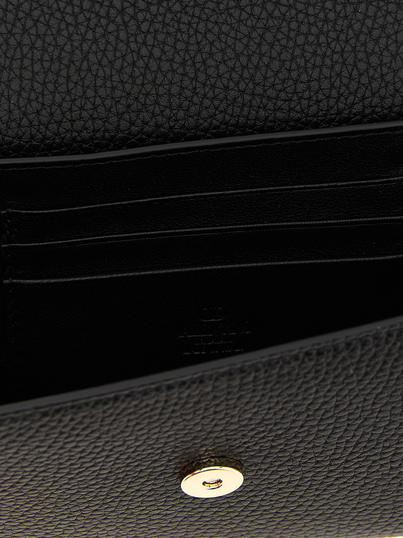 Valentino Garavani Rockstud wallet on chain Black Calfskin Leather (bos Taurus) Wallets, Card Holders