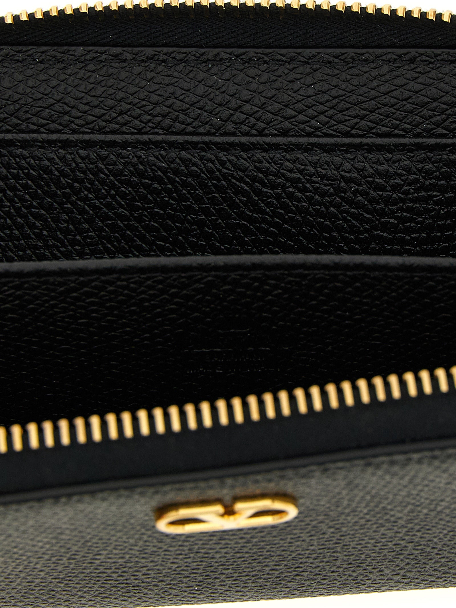 Valentino Garavani Vlogo Signature cardholder Black Calfskin Leather (bos Taurus) Wallets, Card Holders