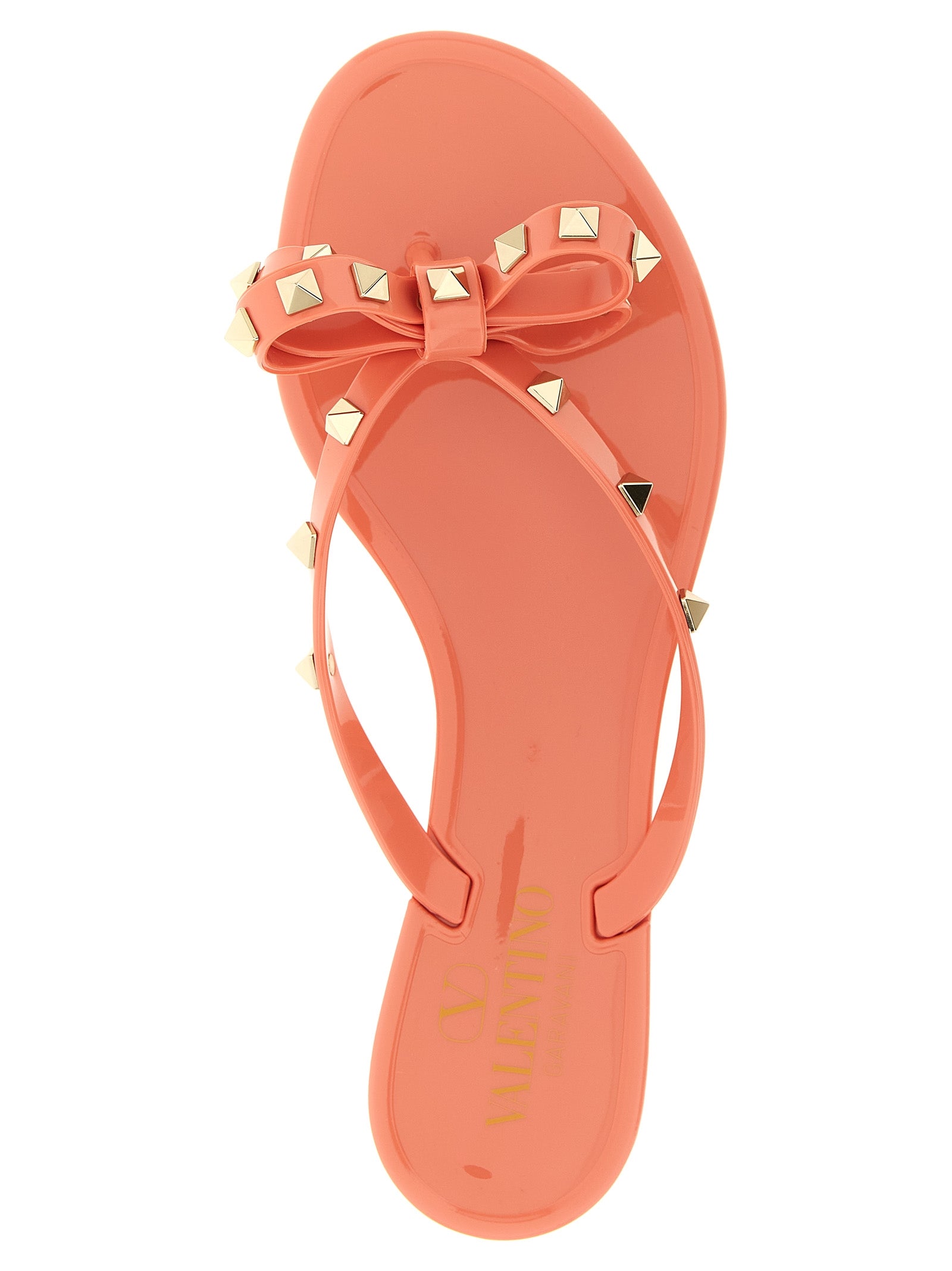 Valentino Garavani Rockstud thong sandals Pink Pvc