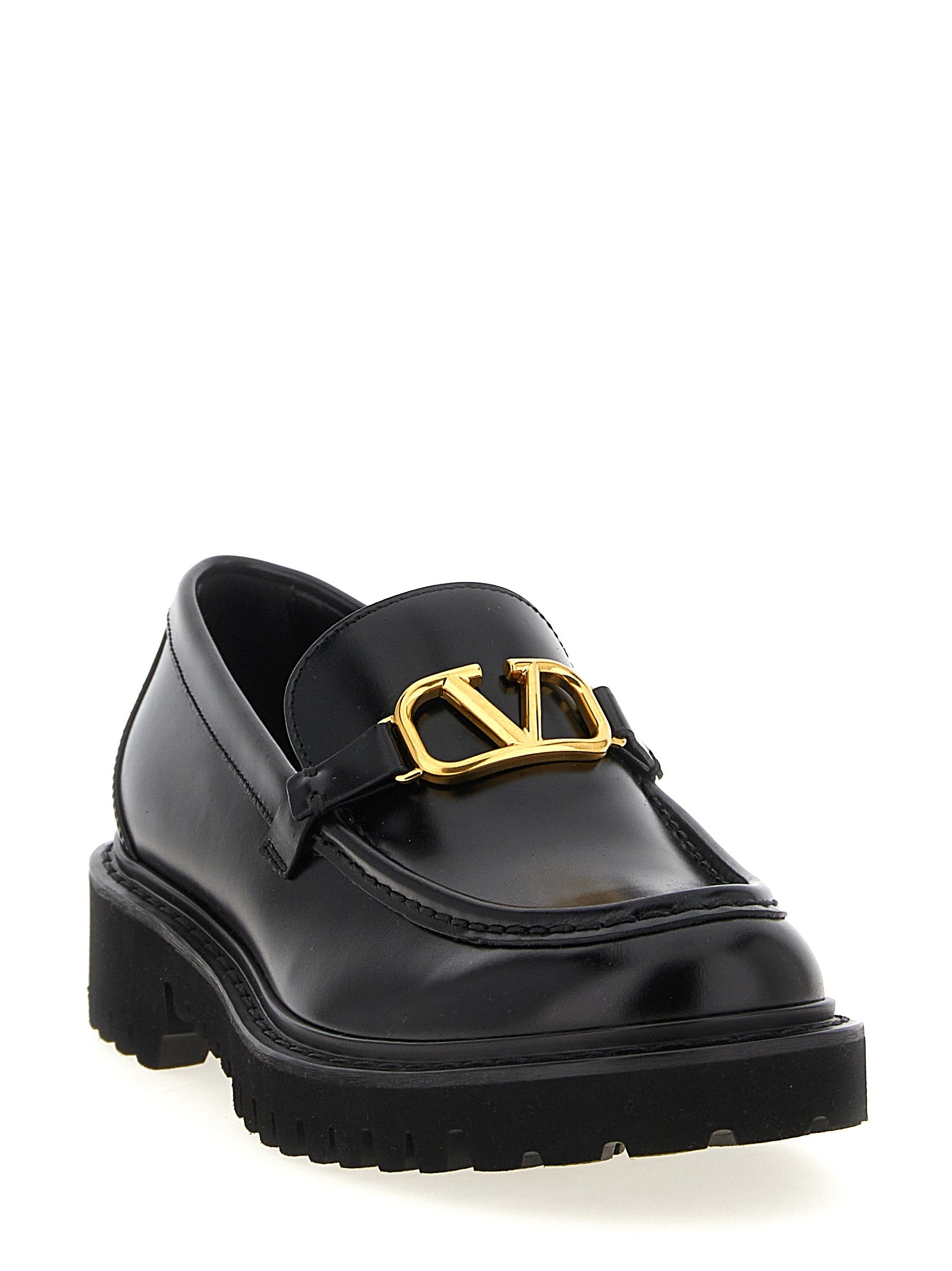 Valentino Garavani VLogo Signature loafers Black Calfskin Leather (bos Taurus)