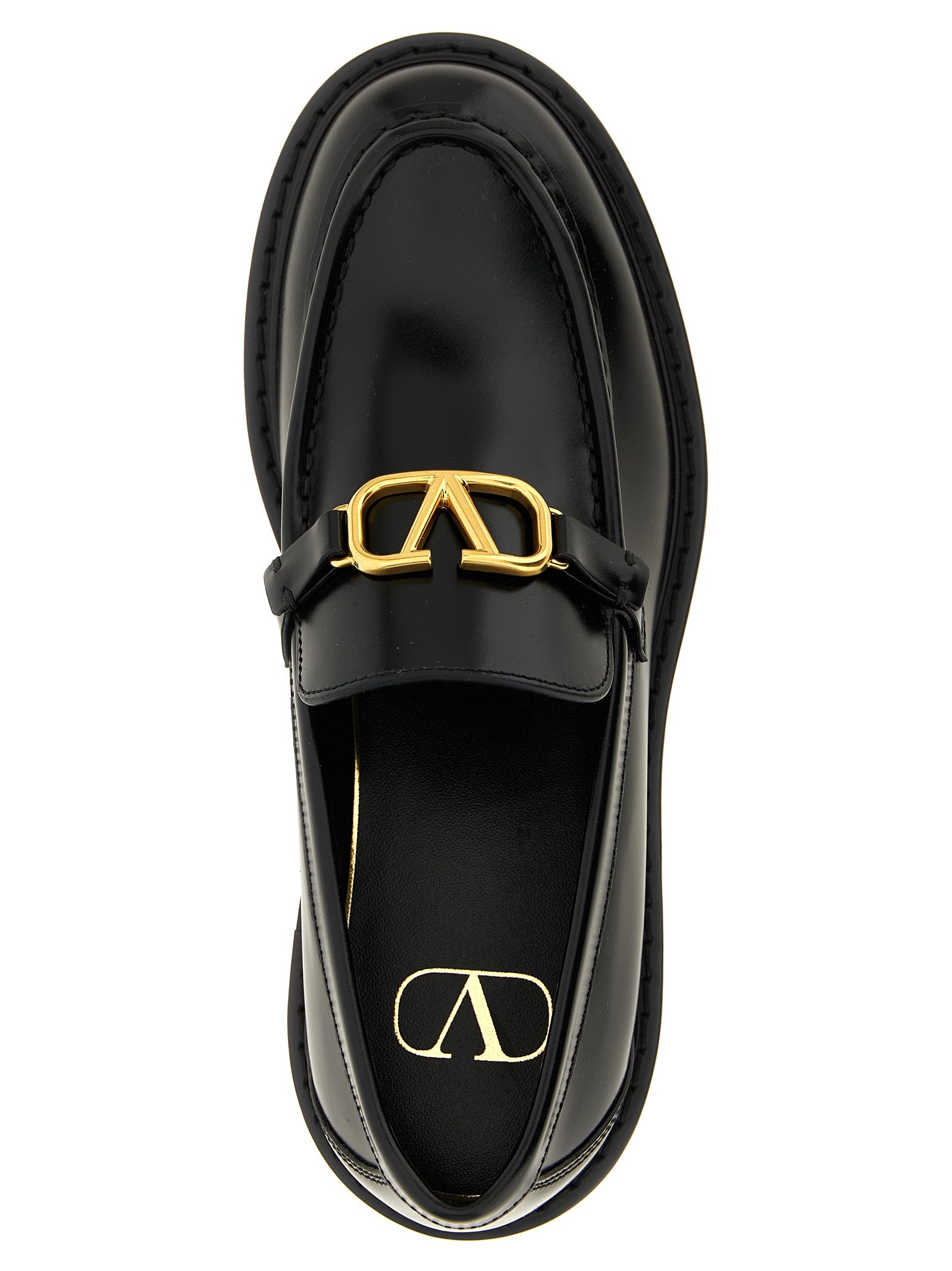 Valentino Garavani VLogo Signature loafers Black Calfskin Leather (bos Taurus)