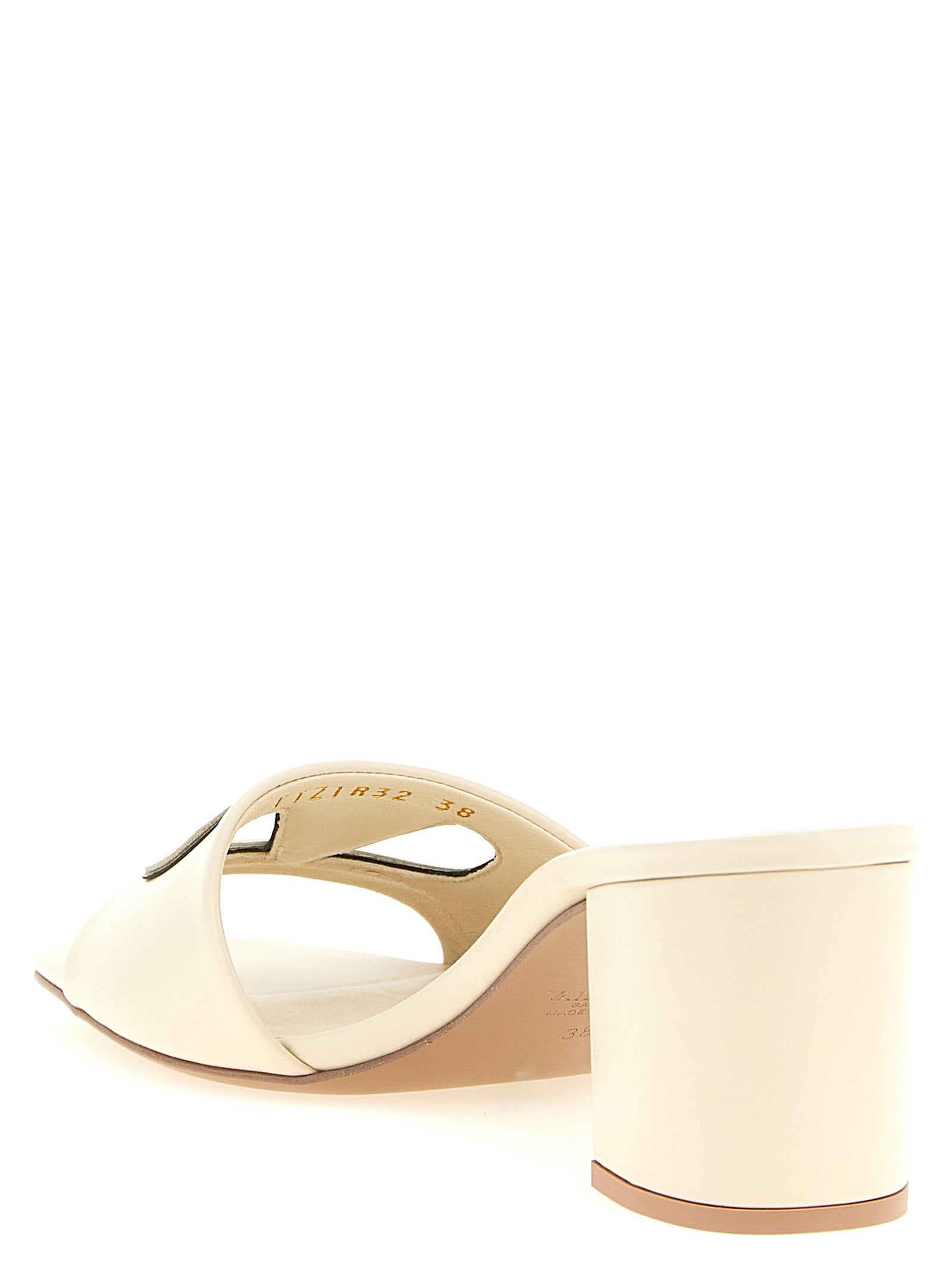 Valentino Garavani Vlogo Signature slides White Calfskin Leather (bos Taurus) Sandal