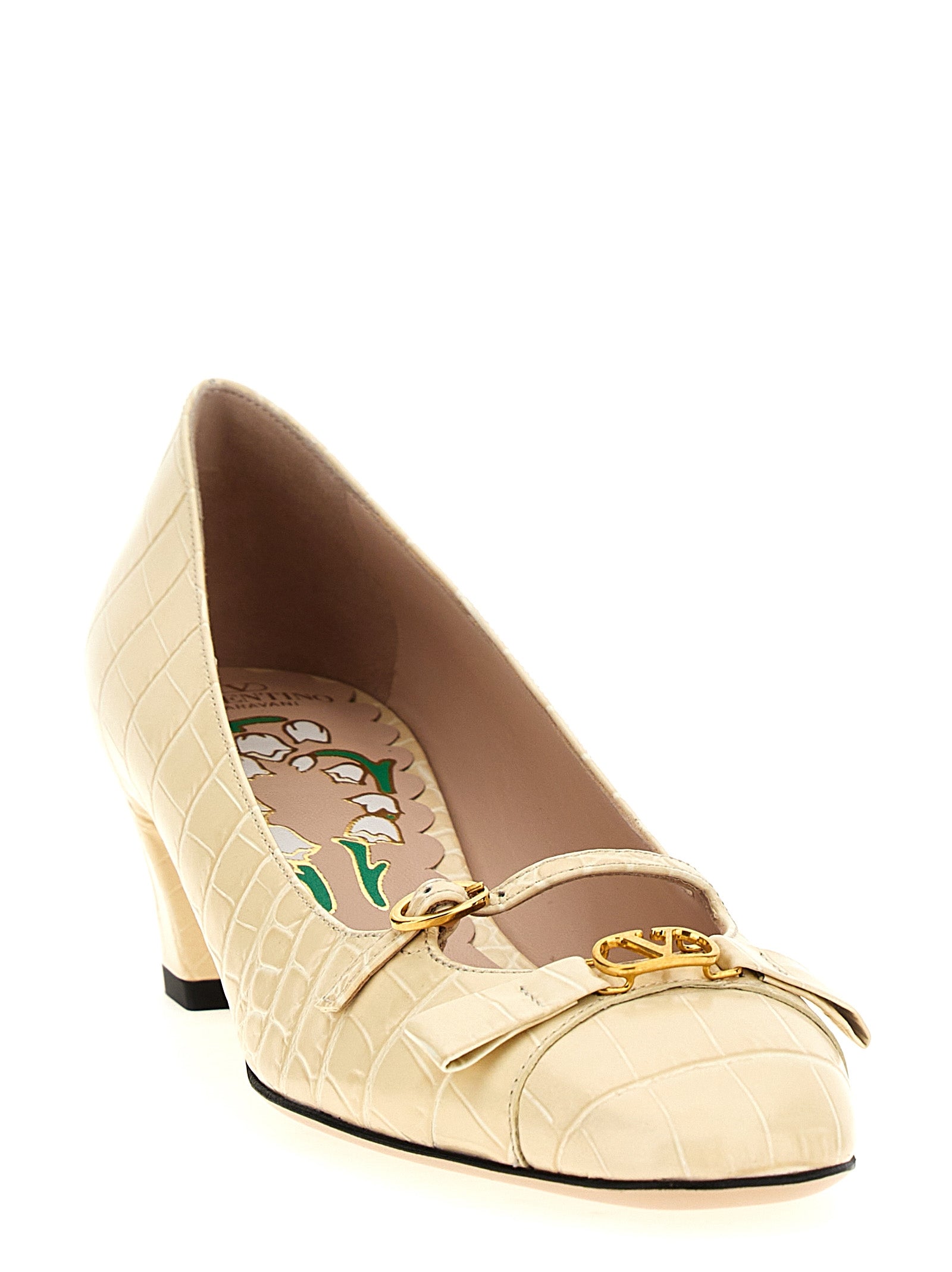 Valentino Garavani Bowow pumps White Calfskin Leather (bos Taurus)
