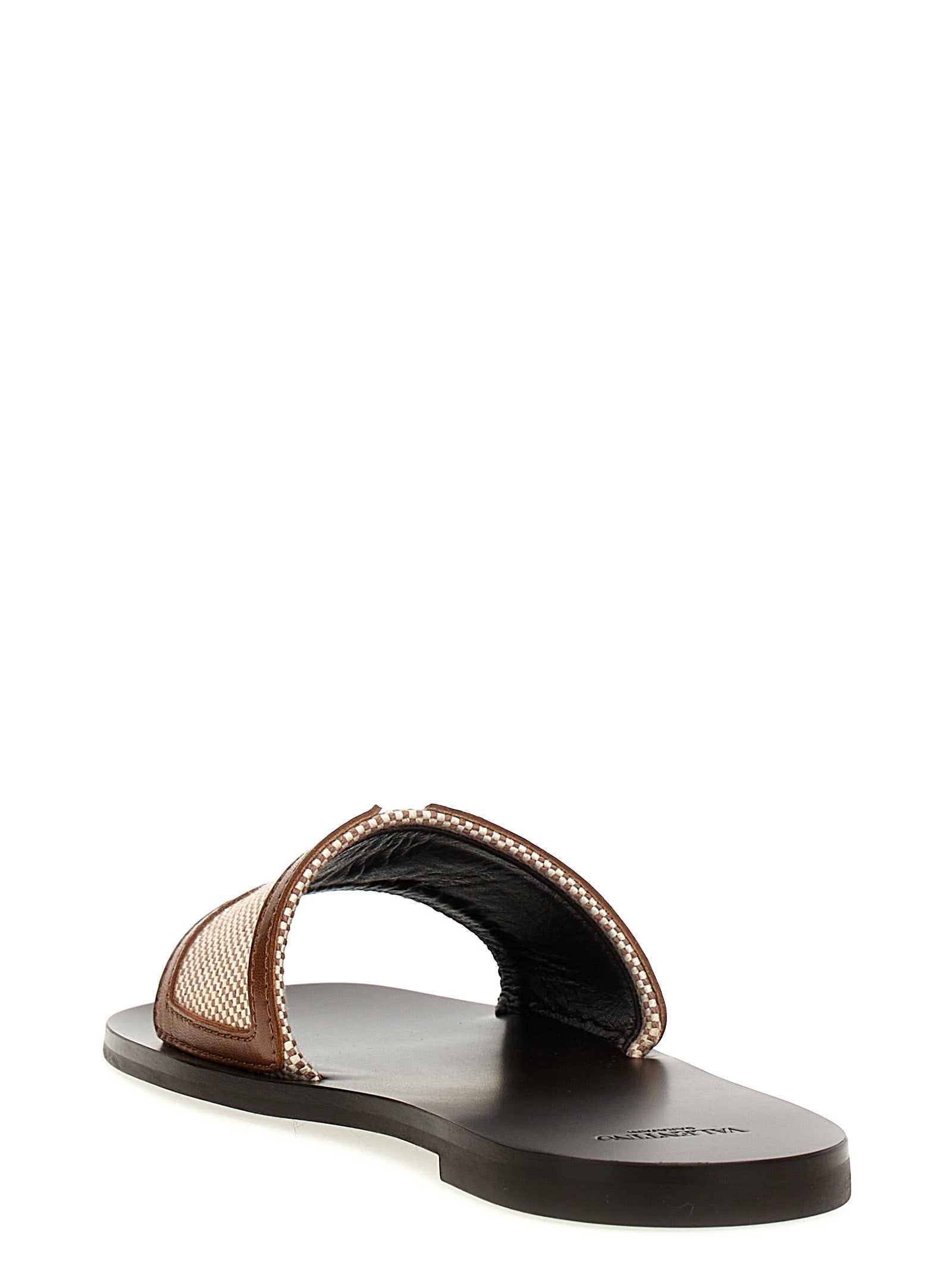 Valentino Garavani VLogo sandals Brown Cotton
